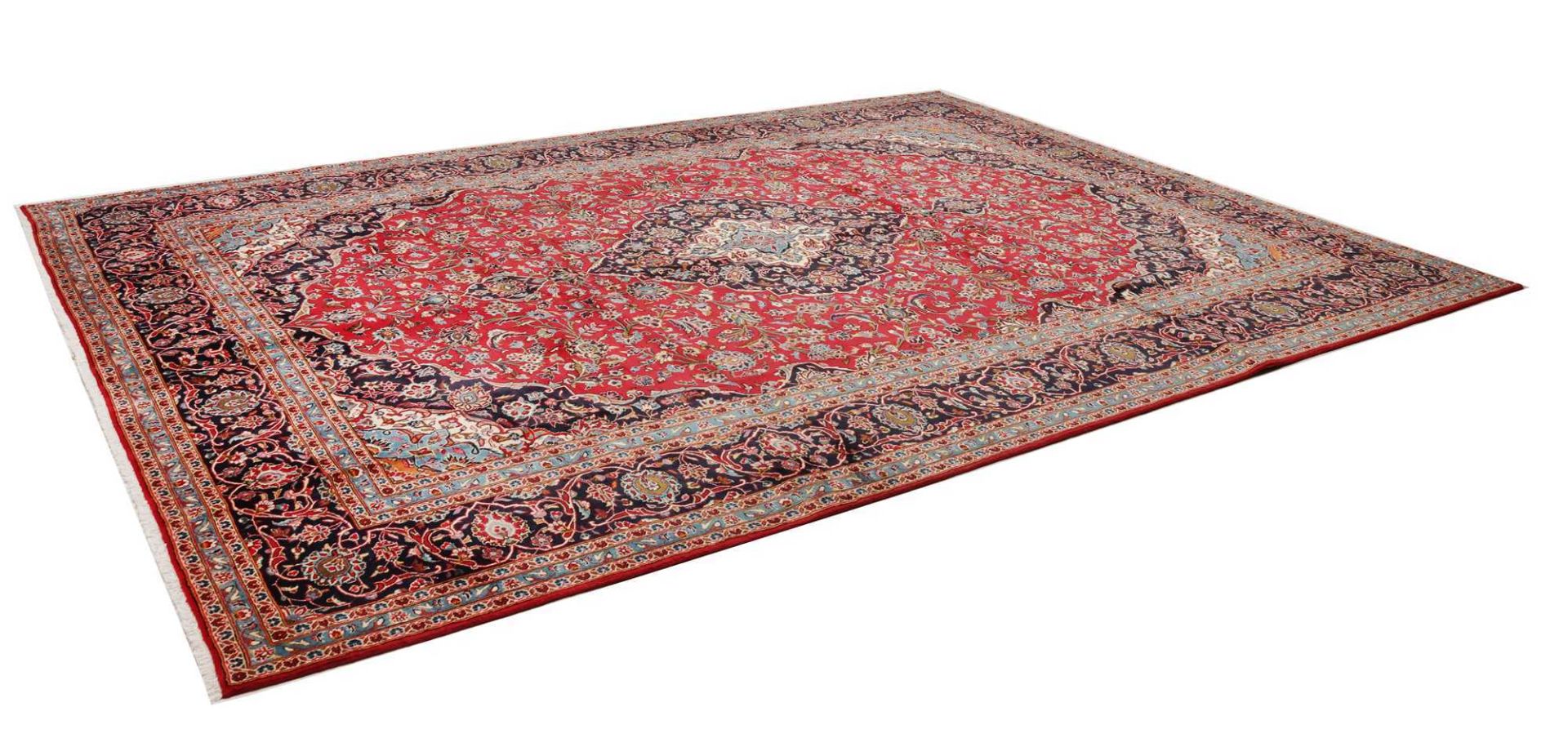 Handgeknüpfter Kashan Perserteppich 298 × 392 cm