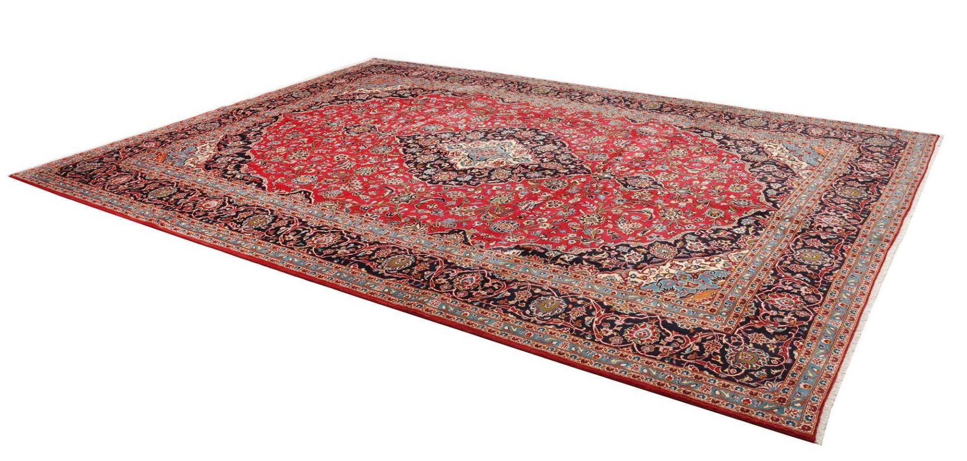 Handgeknüpfter Kashan Perserteppich 298 × 392 cm