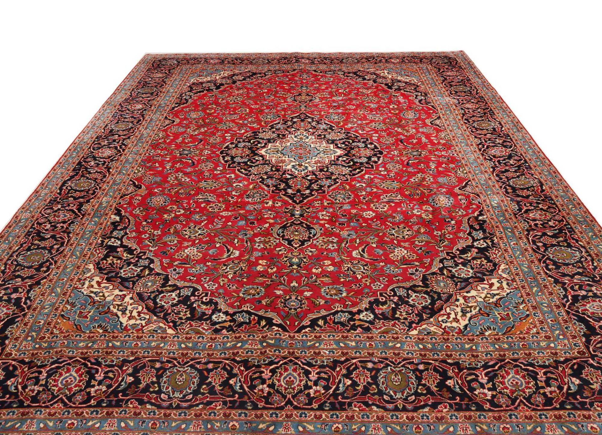 Handgeknüpfter Kashan Perserteppich 298 × 392 cm
