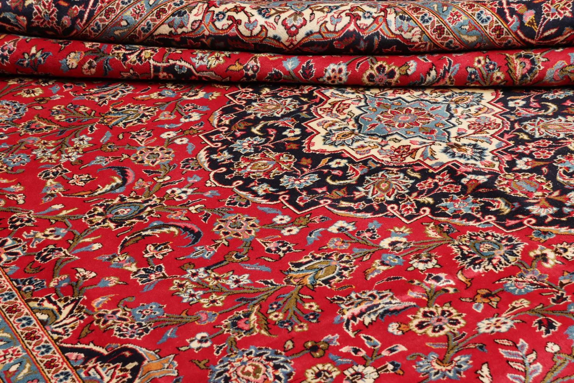 Handgeknüpfter Kashan Perserteppich 298 × 392 cm