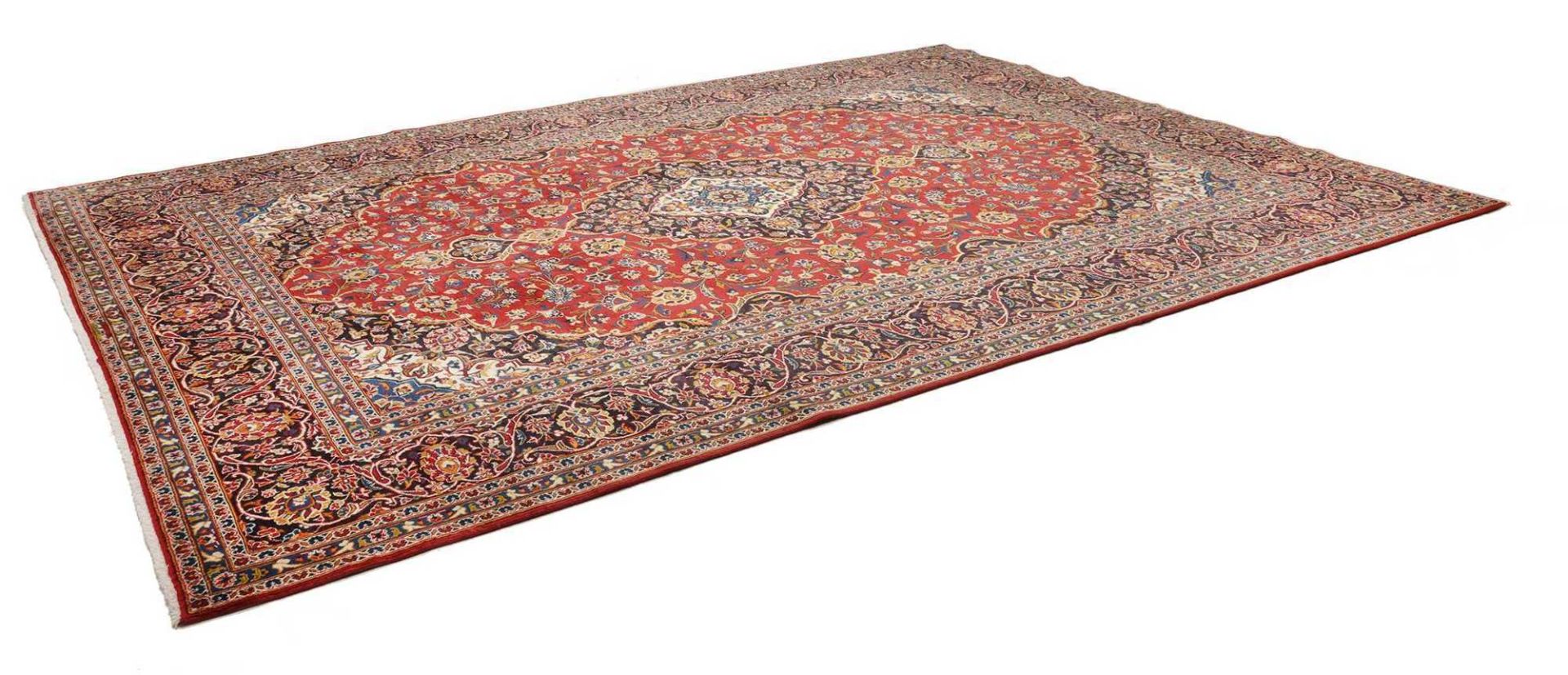 Kashan Perserteppich 293 × 401 cm aus Wolle, handgeknüpft
