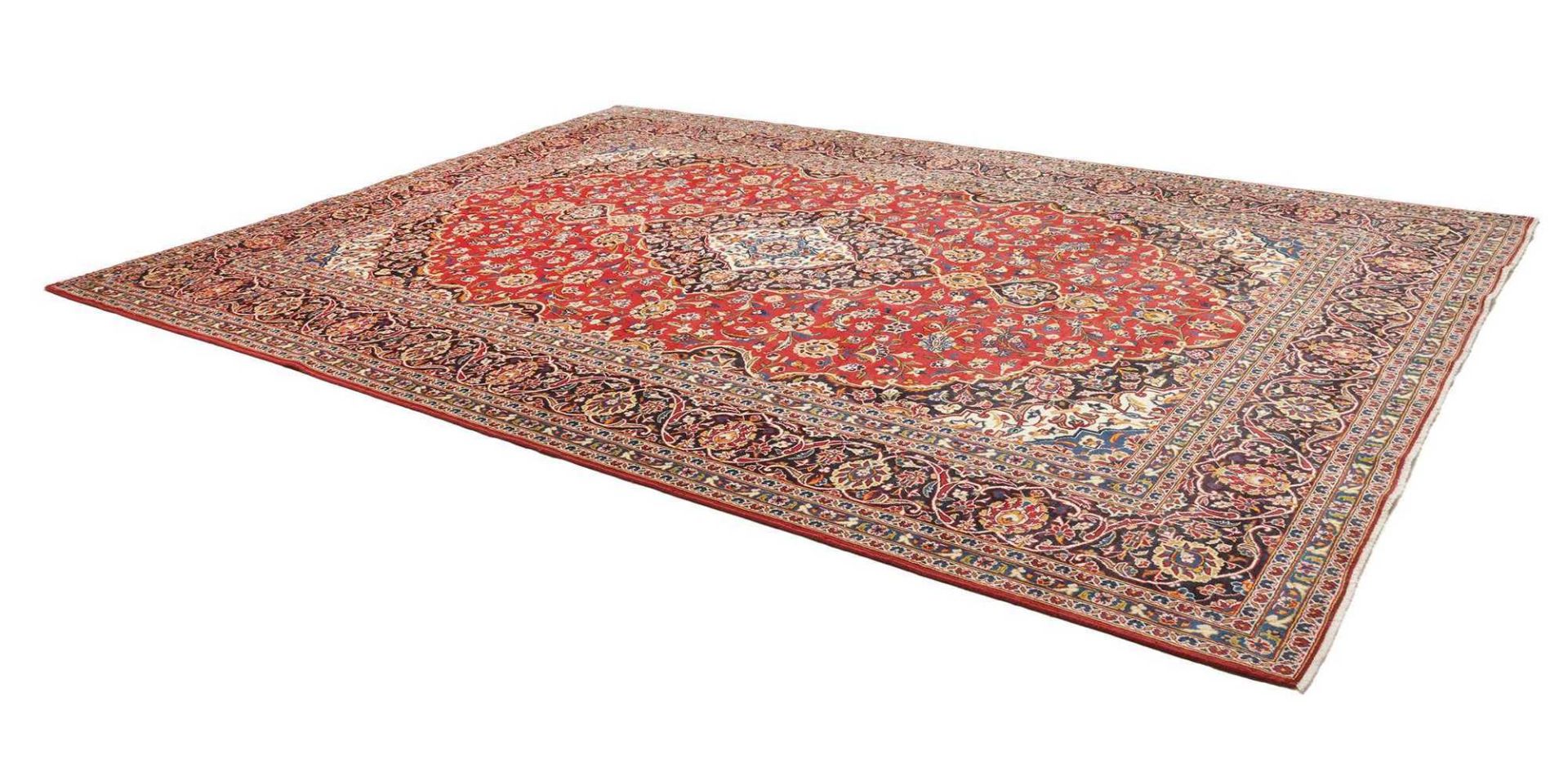 Kashan Perserteppich 293 × 401 cm aus Wolle, handgeknüpft