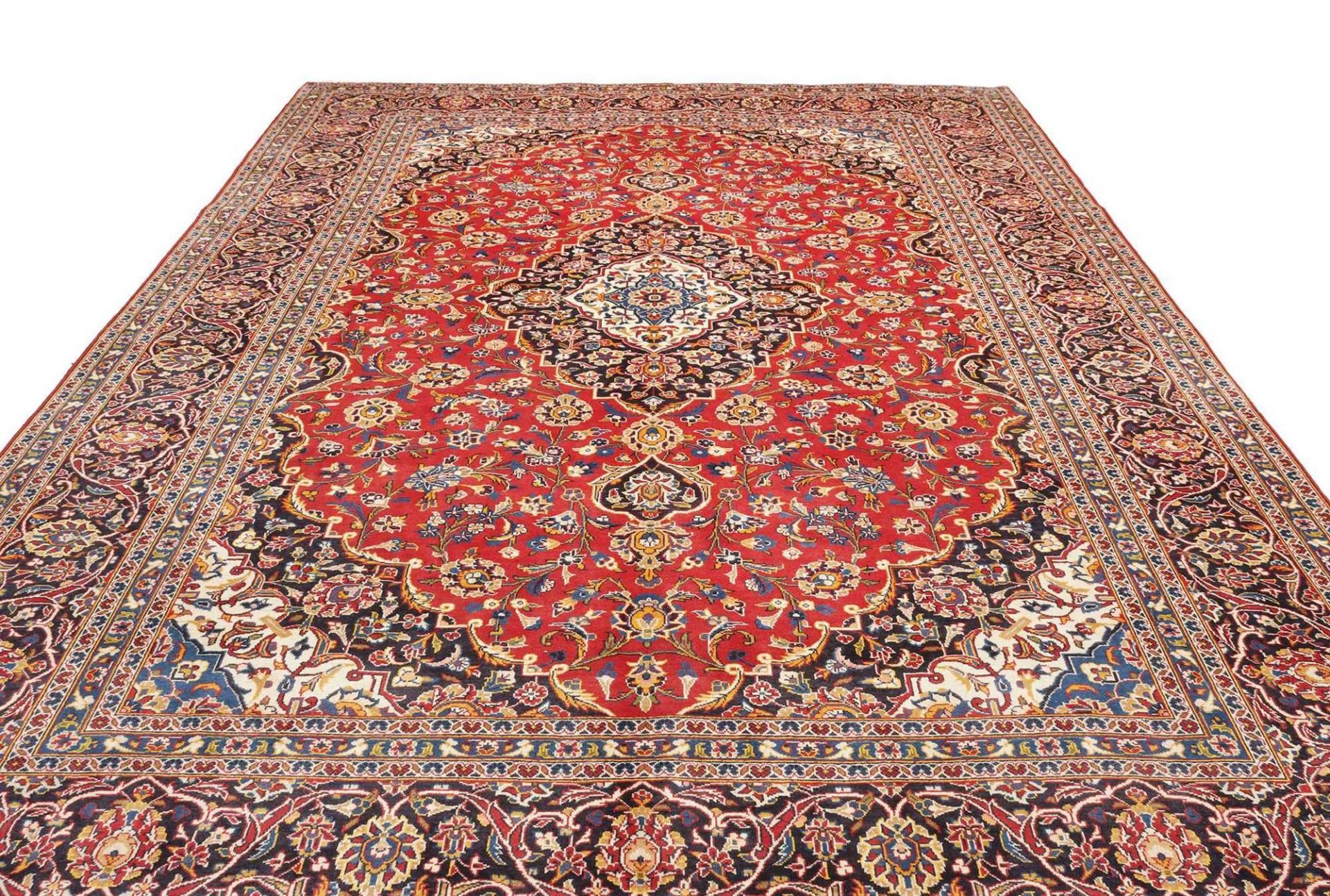 Kashan Perserteppich 293 × 401 cm aus Wolle, handgeknüpft