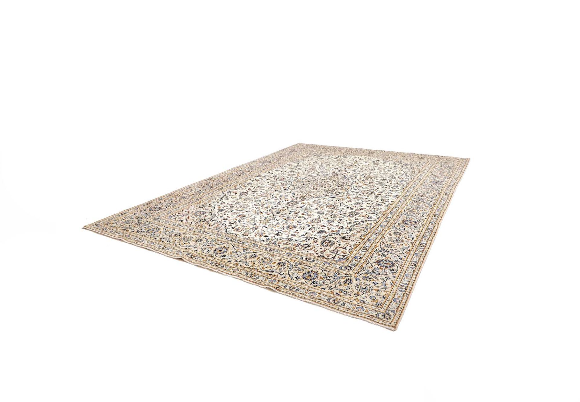 Handgeknüpfter Kashan Perserteppich, 305 × 403 cm, Wolle