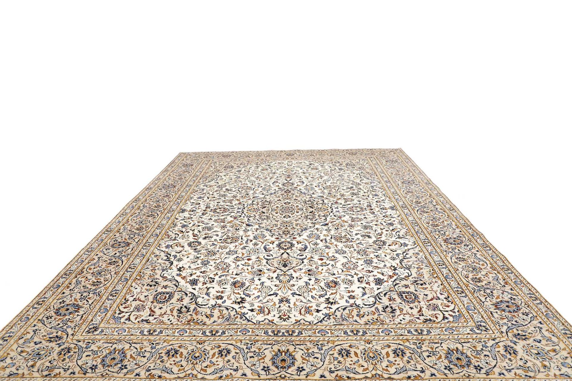 Handgeknüpfter Kashan Perserteppich, 305 × 403 cm, Wolle