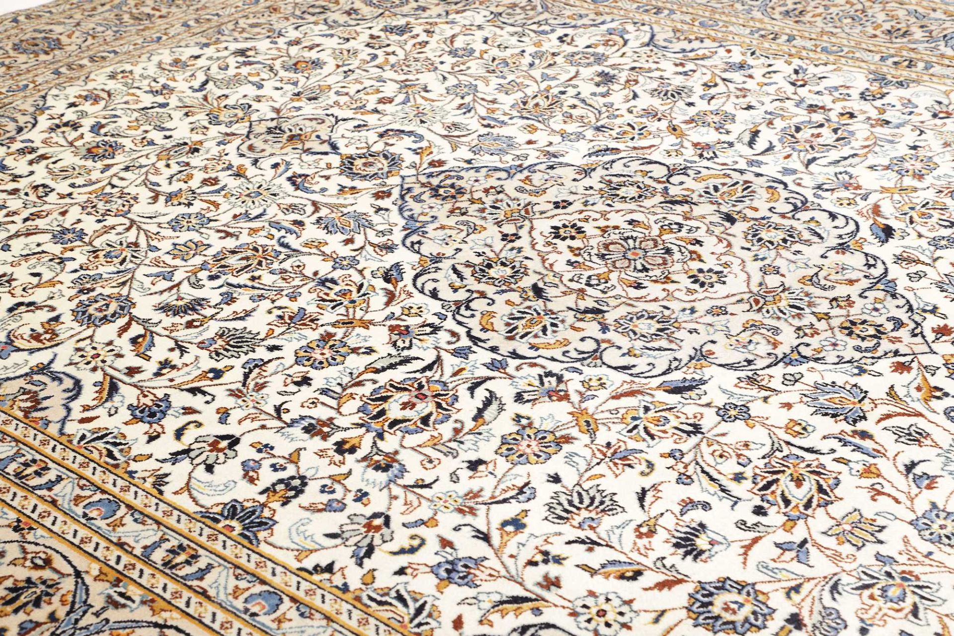 Handgeknüpfter Kashan Perserteppich, 305 × 403 cm, Wolle