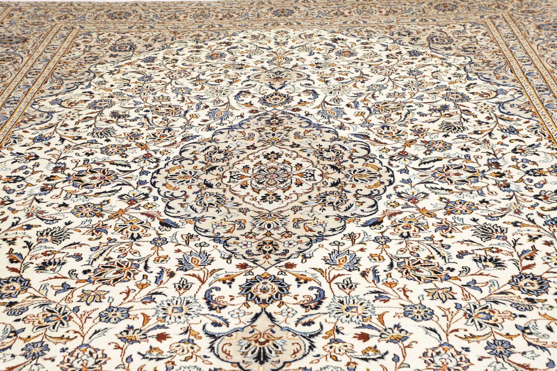 Handgeknüpfter Kashan Perserteppich, 305 × 403 cm, Wolle