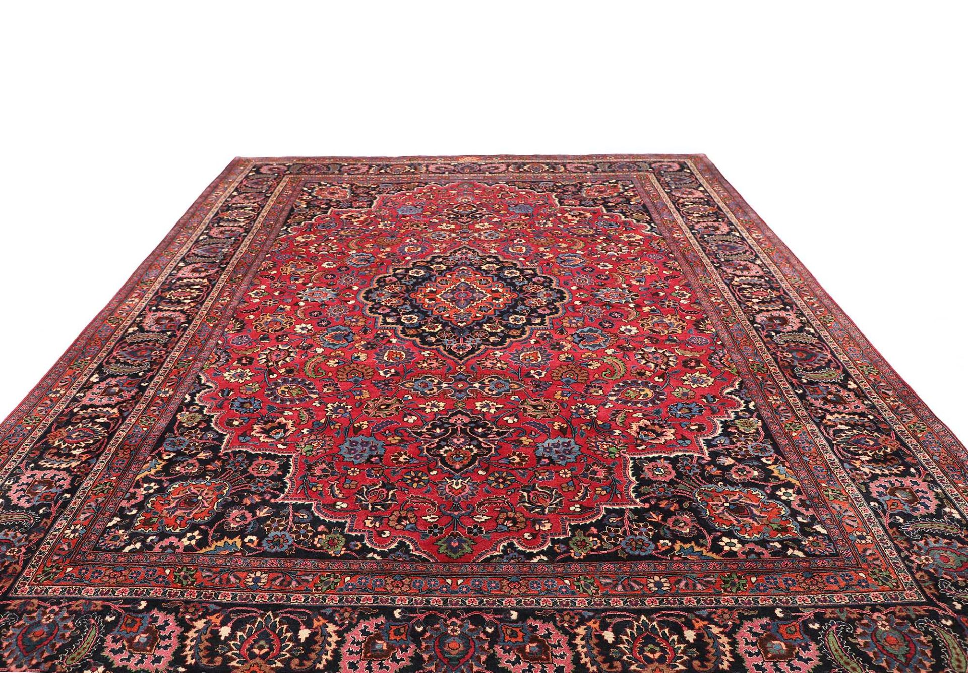 Mashhad Perserteppich aus Iran, 303 × 383 cm