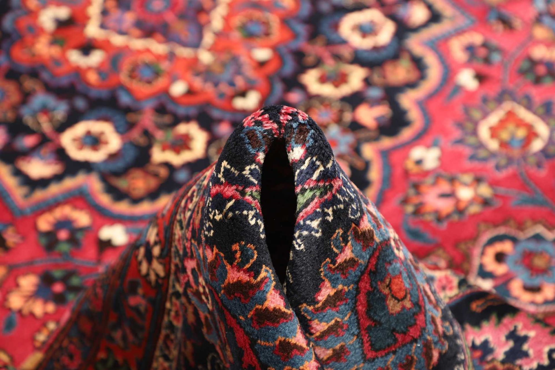 Mashhad Perserteppich aus Iran, 303 × 383 cm