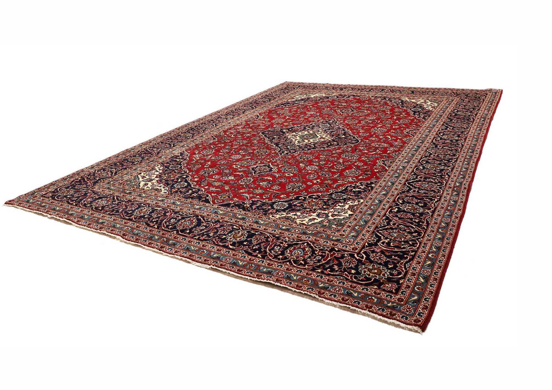 Handgeknüpfter Kashan Perserteppich 296 × 407 cm
