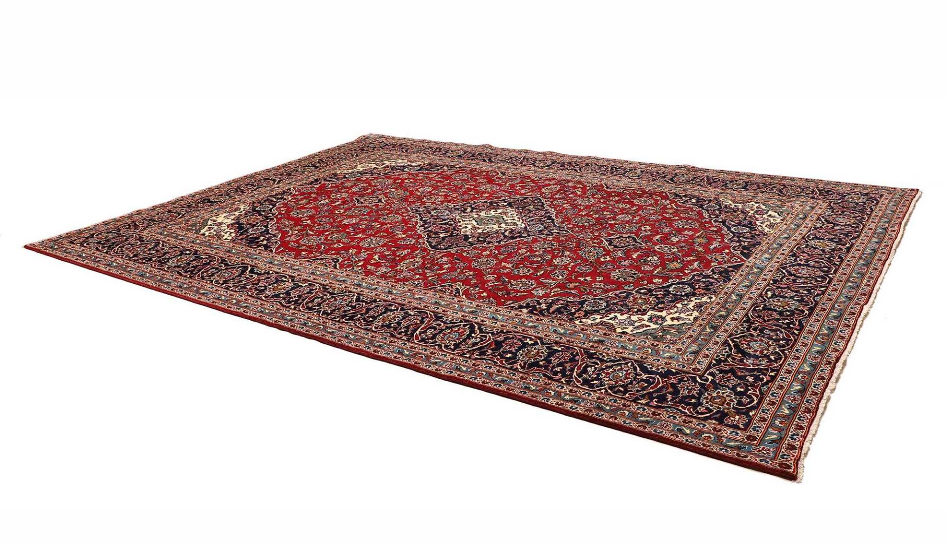 Handgeknüpfter Kashan Perserteppich 296 × 407 cm