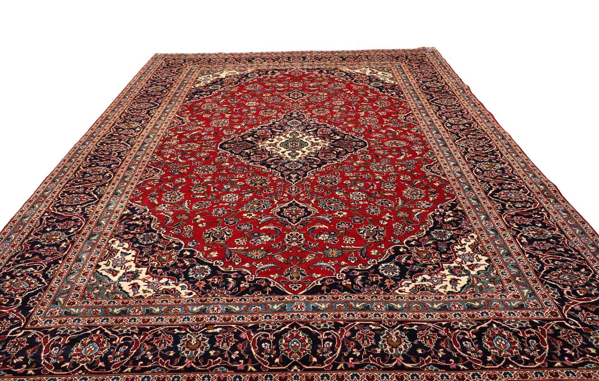 Handgeknüpfter Kashan Perserteppich 296 × 407 cm