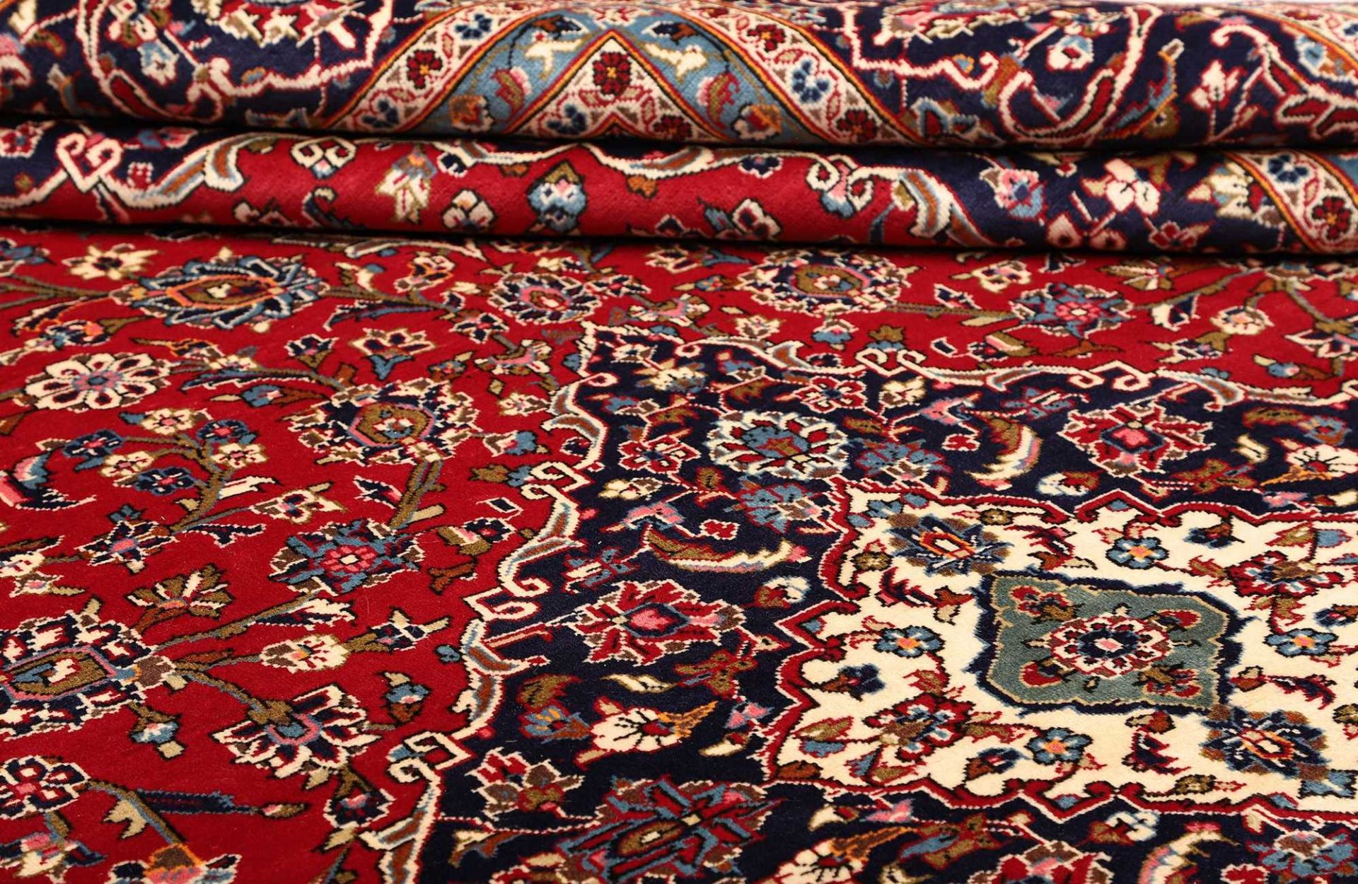 Handgeknüpfter Kashan Perserteppich 296 × 407 cm