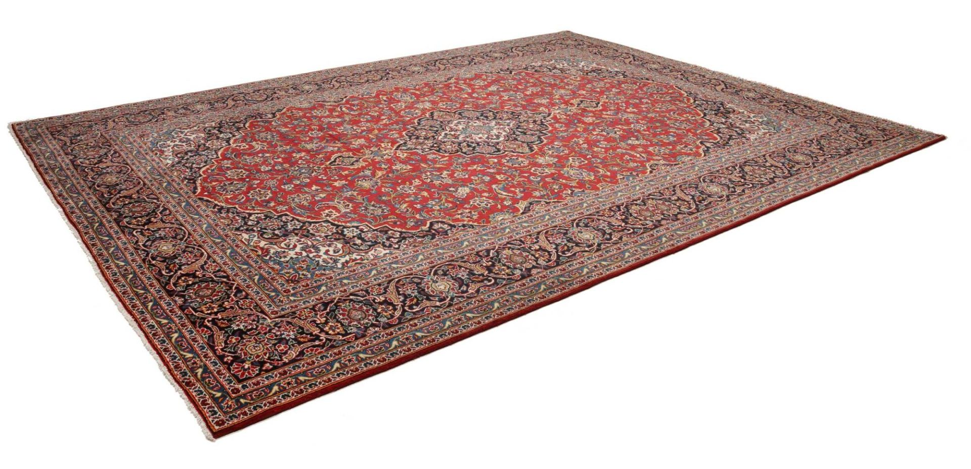 Kashan Perserteppich 293 × 389 cm aus Wolle, handgeknüpft