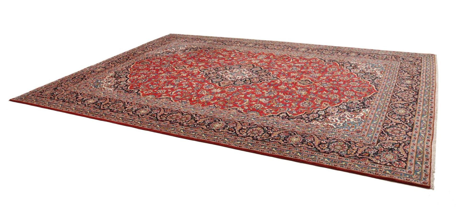Kashan Perserteppich 293 × 389 cm aus Wolle, handgeknüpft