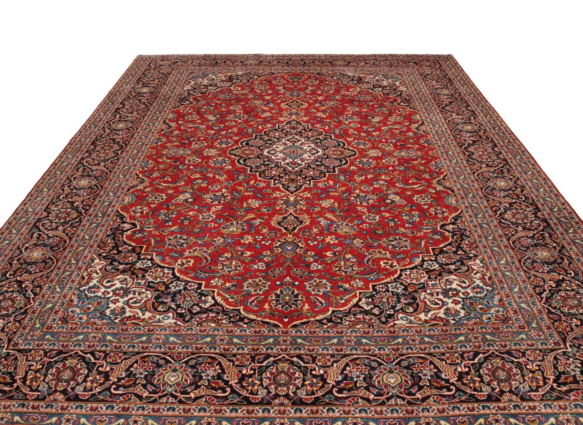 Kashan Perserteppich 293 × 389 cm aus Wolle, handgeknüpft