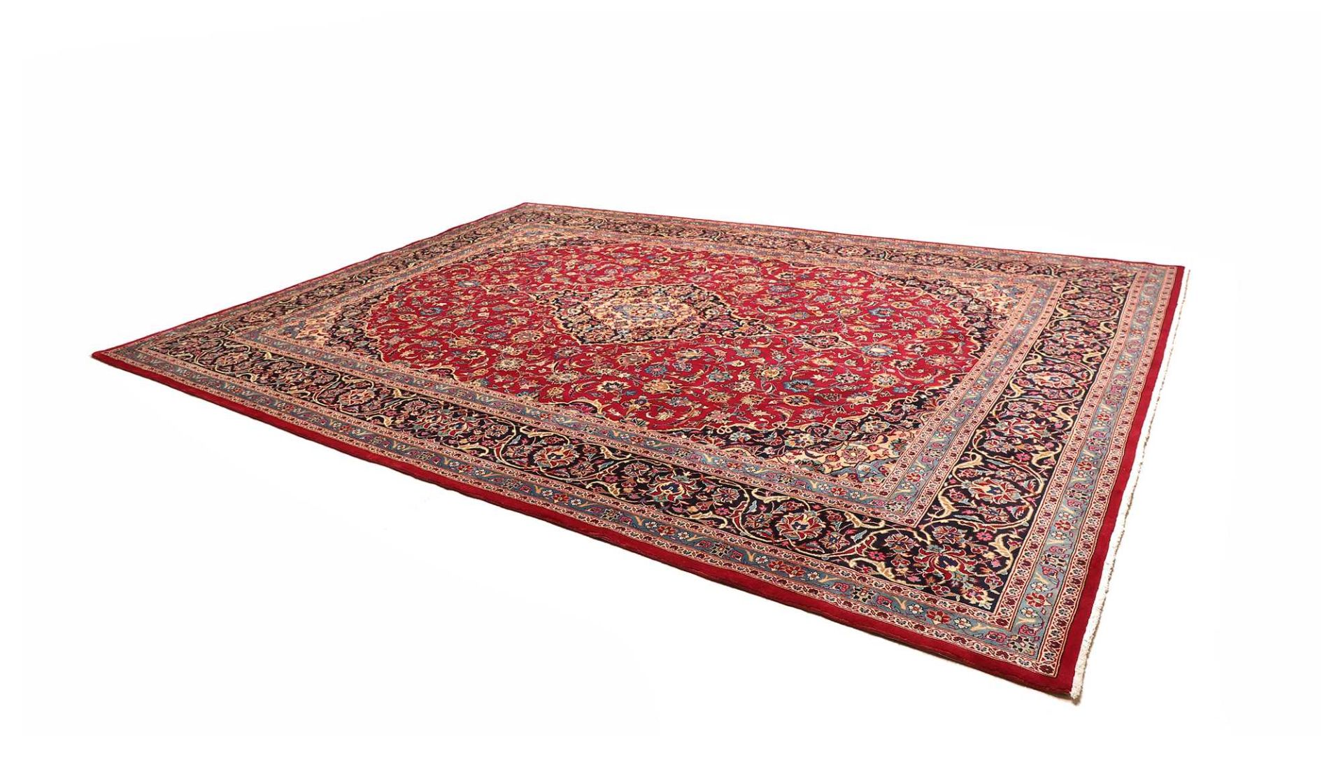 Kashan Perserteppich 298 × 409 cm aus Wolle, handgeknüpft
