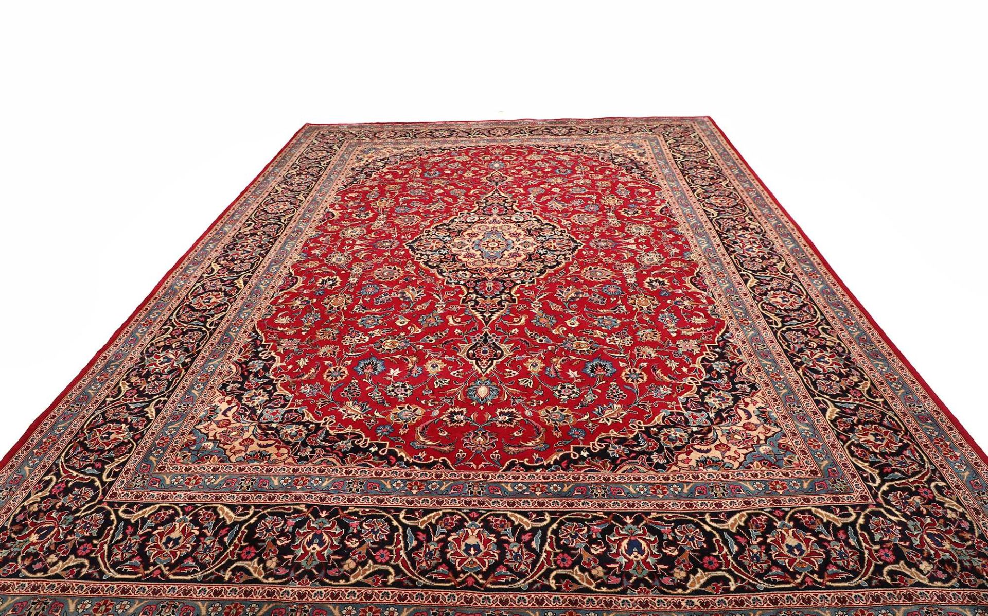 Kashan Perserteppich 298 × 409 cm aus Wolle, handgeknüpft