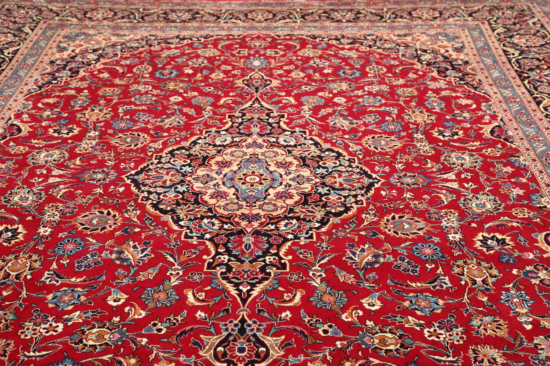 Kashan Perserteppich 298 × 409 cm aus Wolle, handgeknüpft