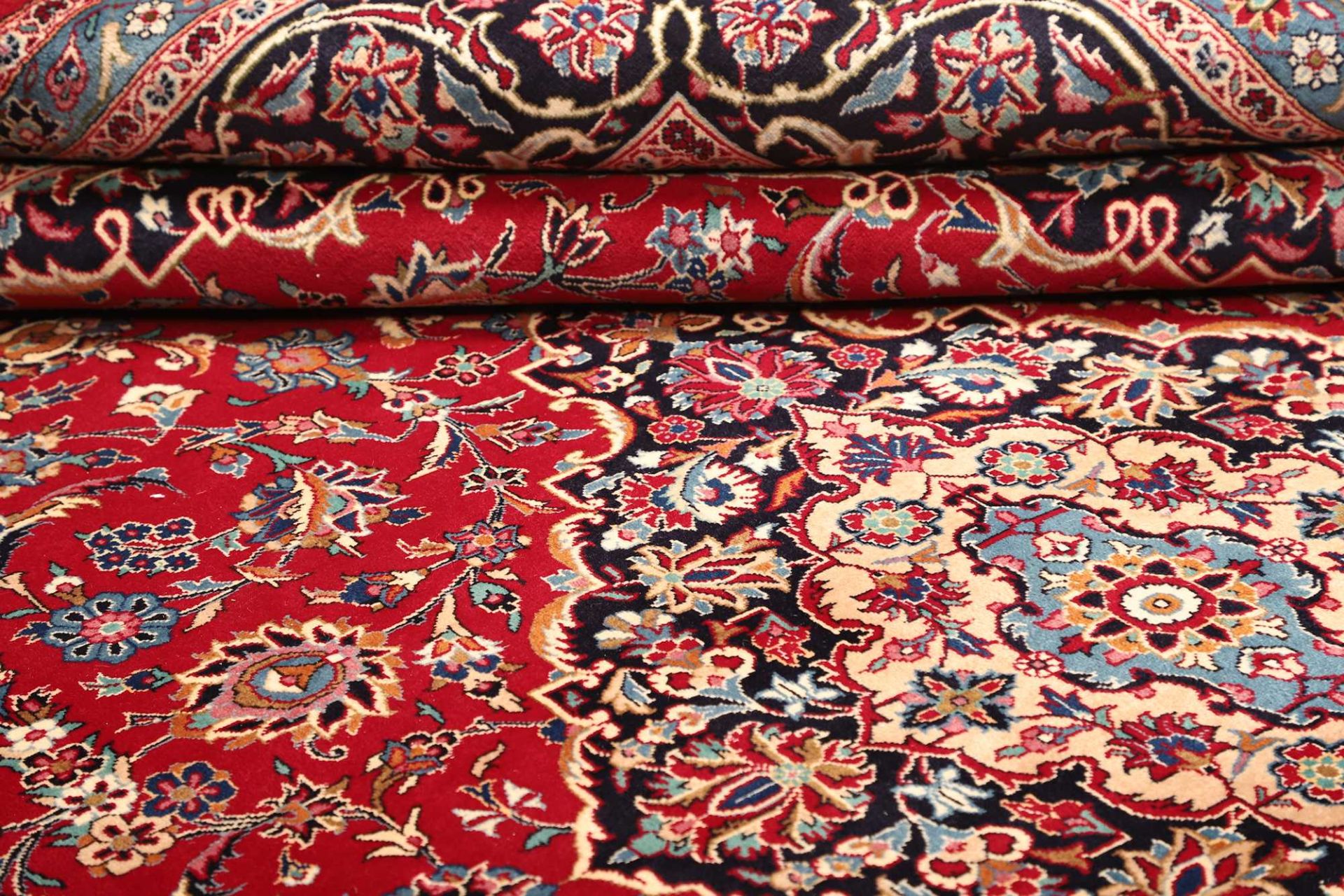 Kashan Perserteppich 298 × 409 cm aus Wolle, handgeknüpft