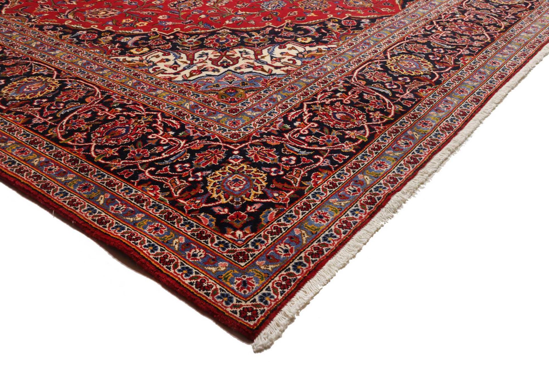 Kashan Perserteppich 294 × 395 cm aus Wolle, handgeknüpft