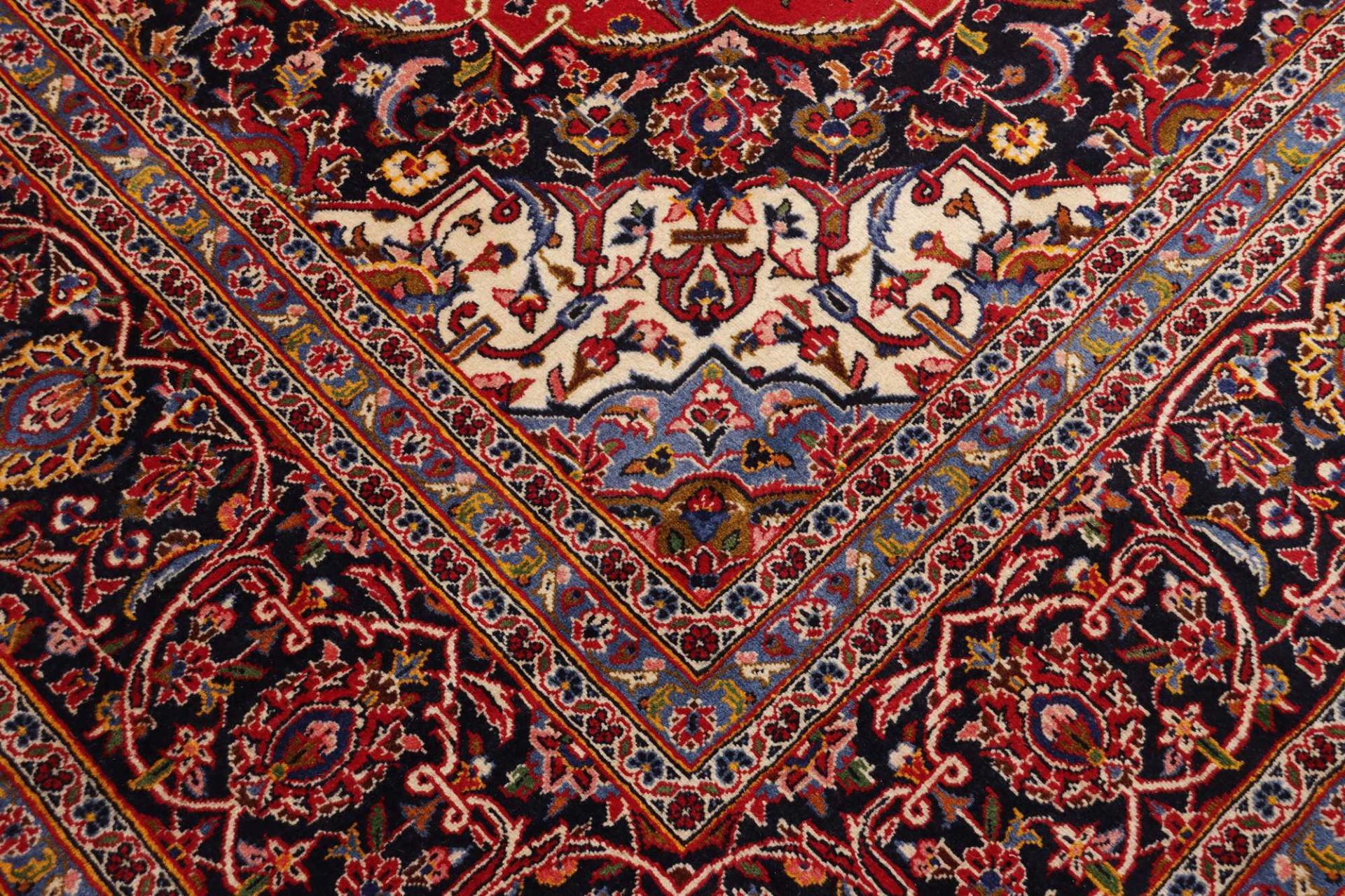 Kashan Perserteppich 294 × 395 cm aus Wolle, handgeknüpft