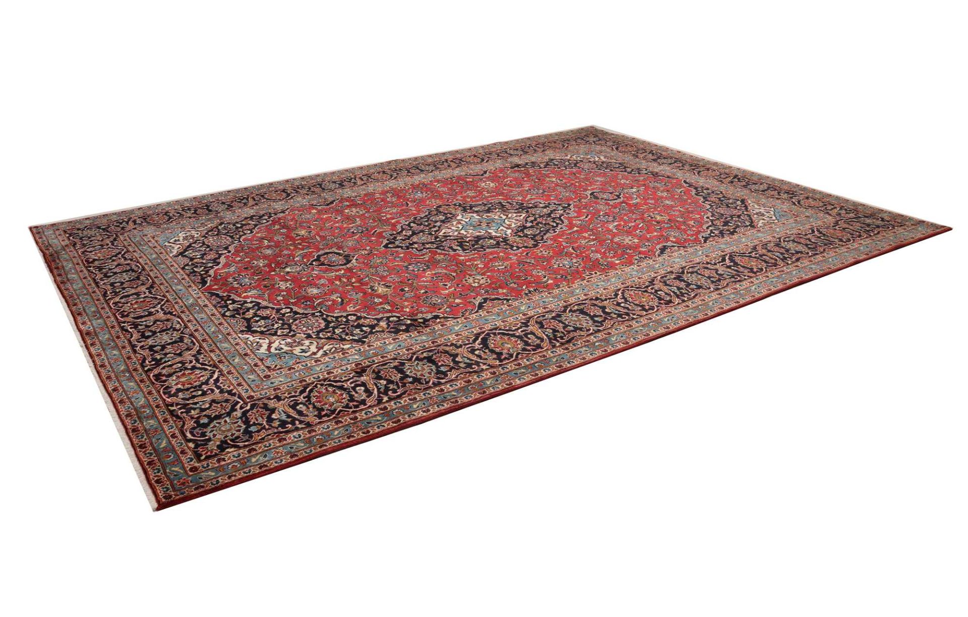 Handgeknüpfter Kashan Perserteppich, 294 × 404 cm, Wolle