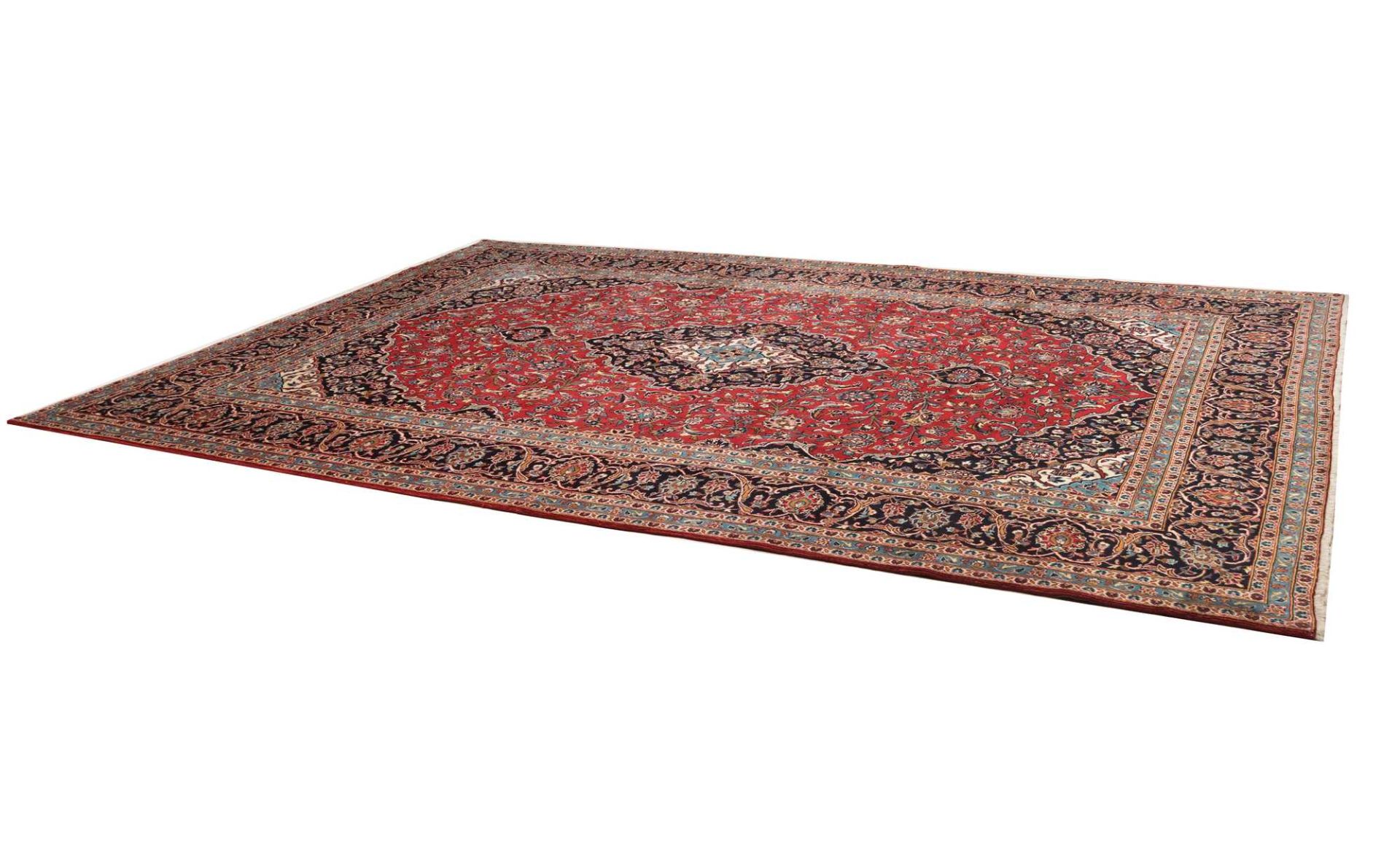 Handgeknüpfter Kashan Perserteppich, 294 × 404 cm, Wolle