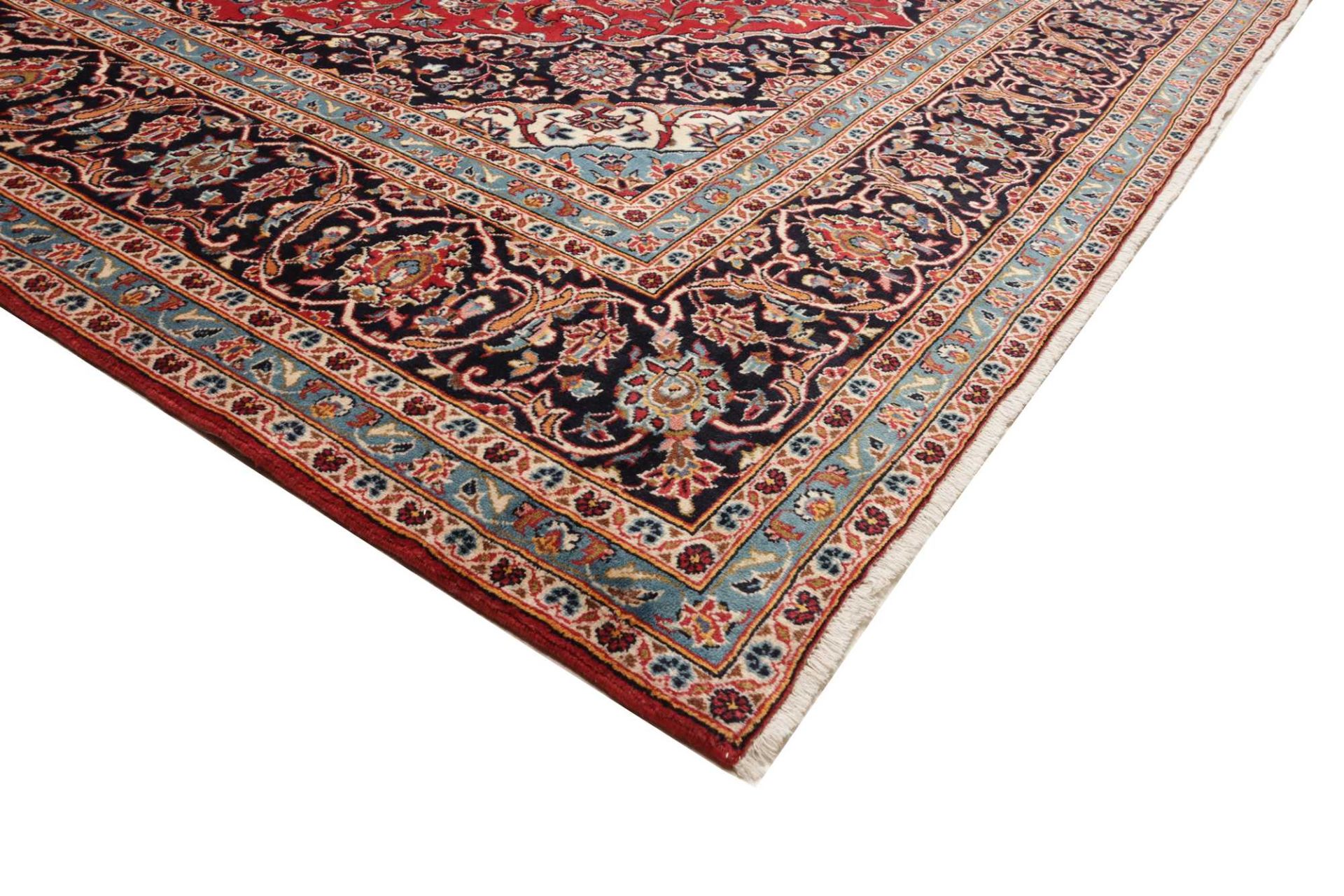 Handgeknüpfter Kashan Perserteppich, 294 × 404 cm, Wolle