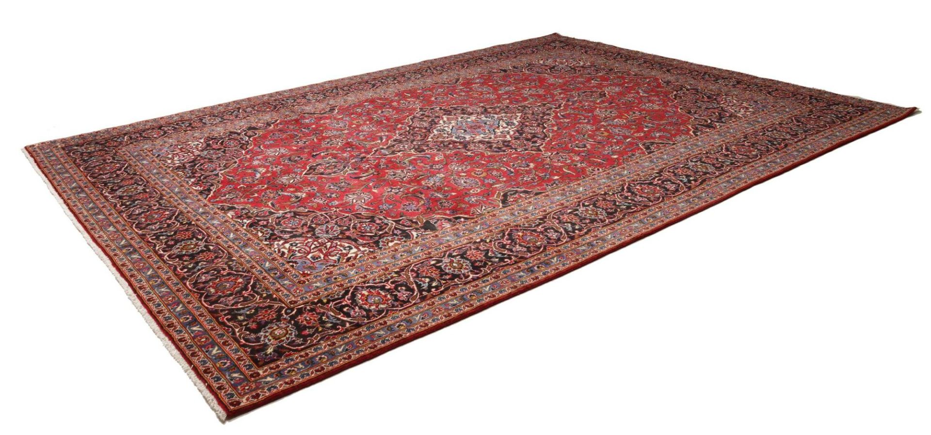 Handgeknüpfter Kashan Perserteppich 301 × 413 cm