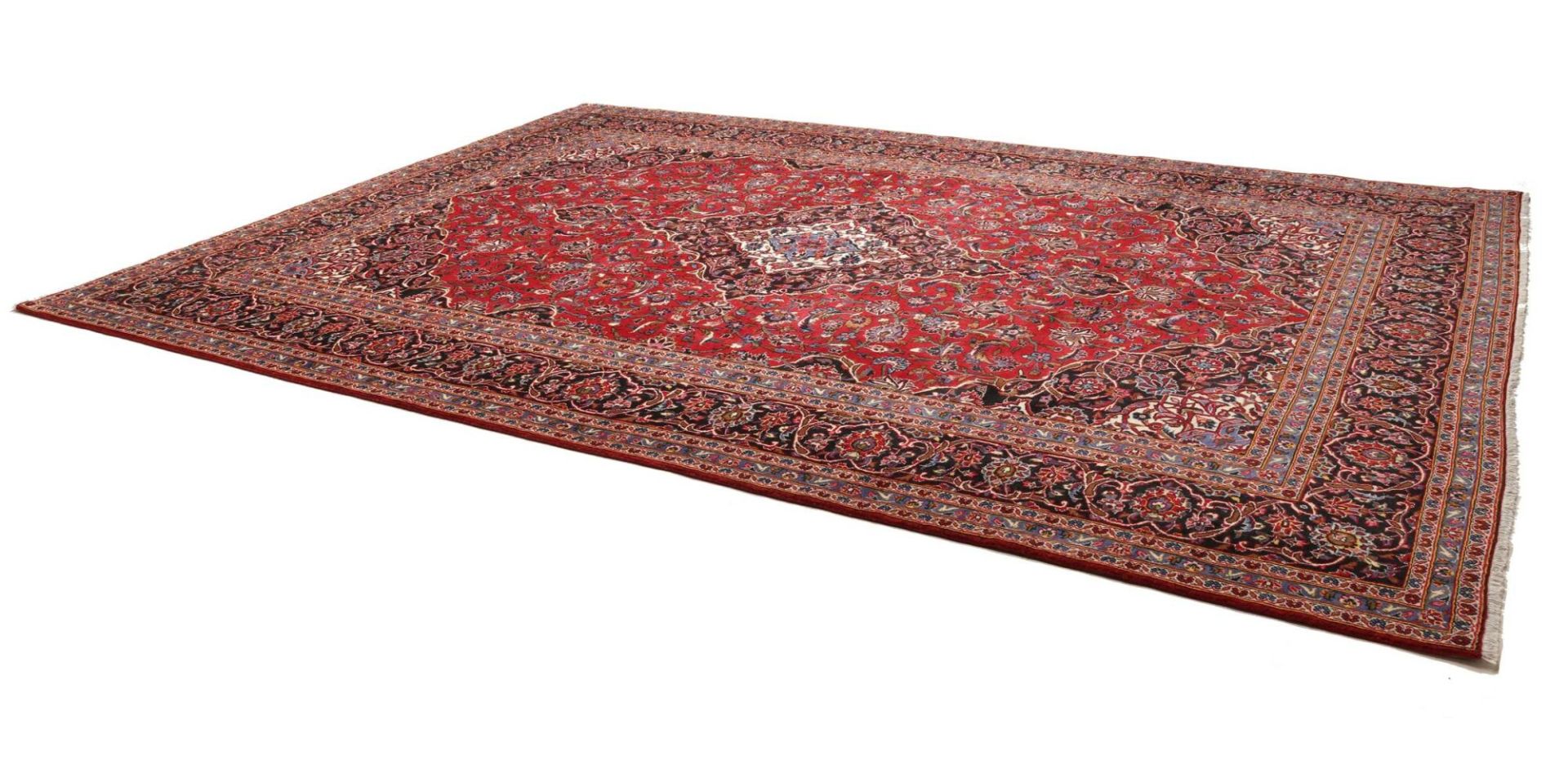 Handgeknüpfter Kashan Perserteppich 301 × 413 cm