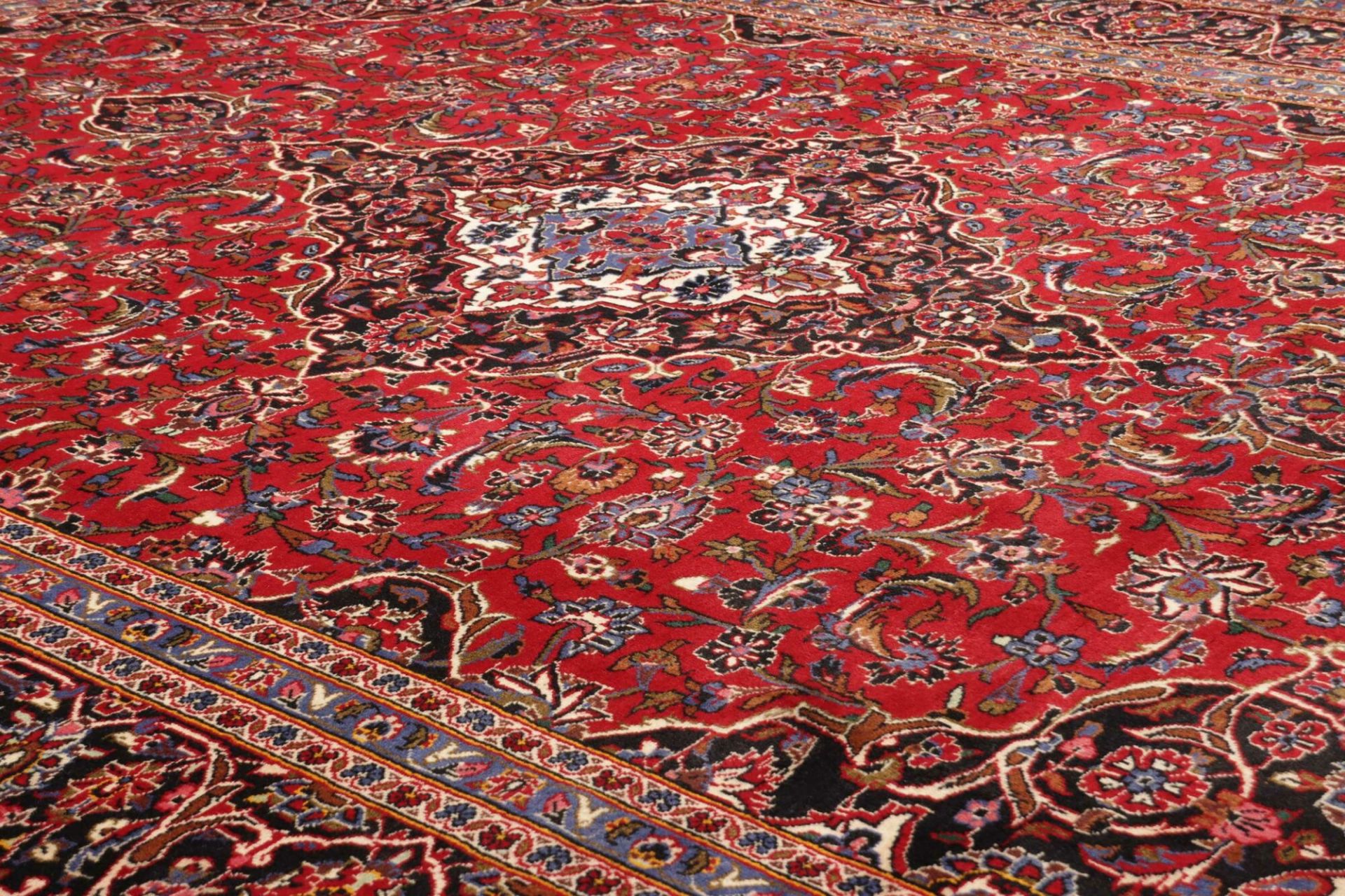 Handgeknüpfter Kashan Perserteppich 301 × 413 cm