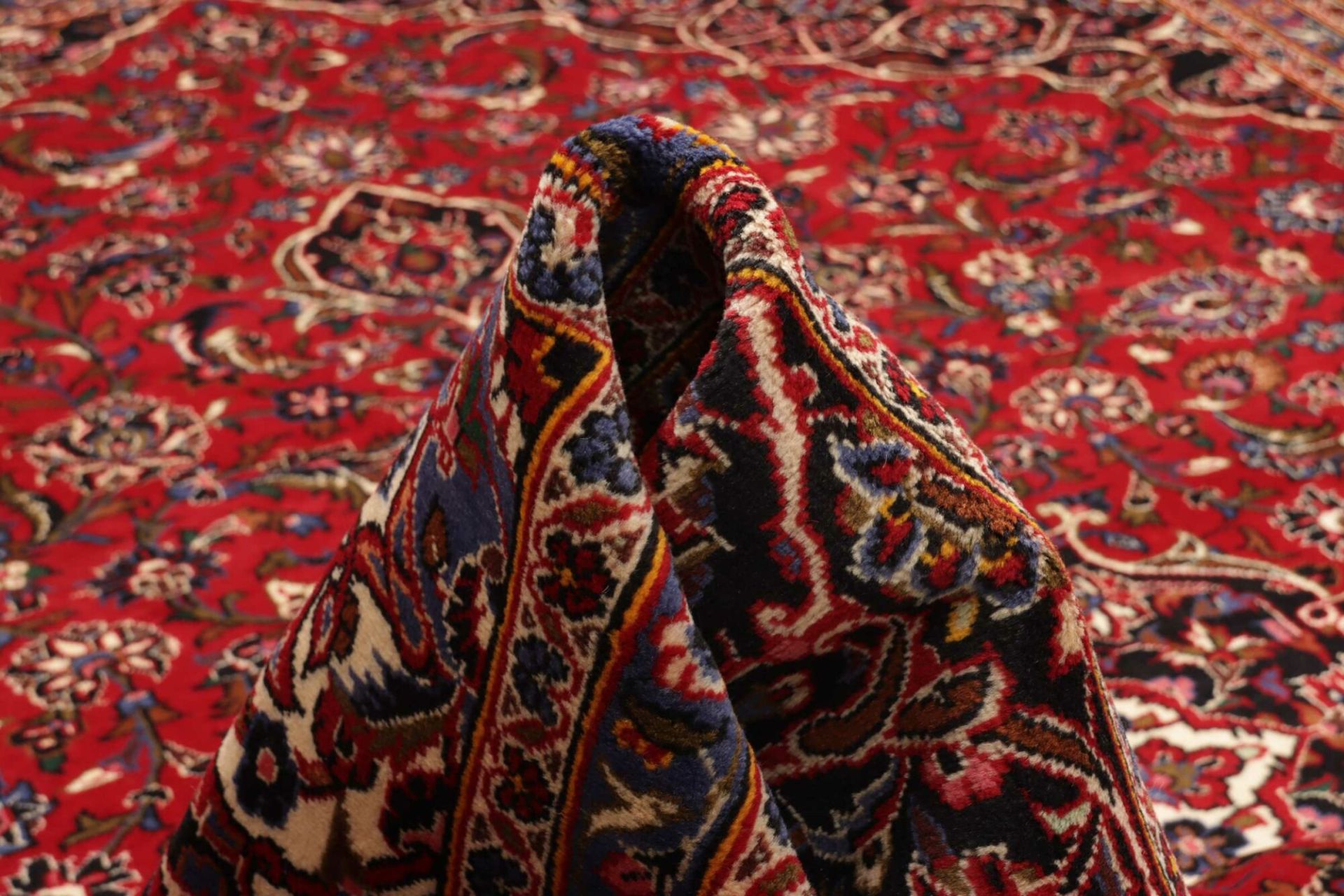Handgeknüpfter Kashan Perserteppich 301 × 413 cm