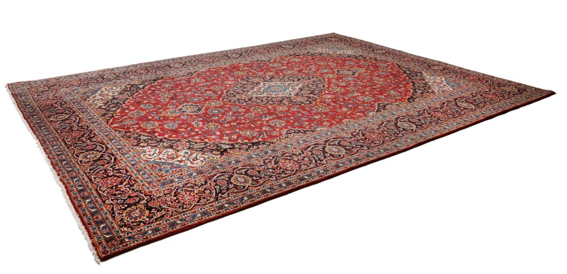 Handgeknüpfter Kashan Perserteppich 298 × 389 cm