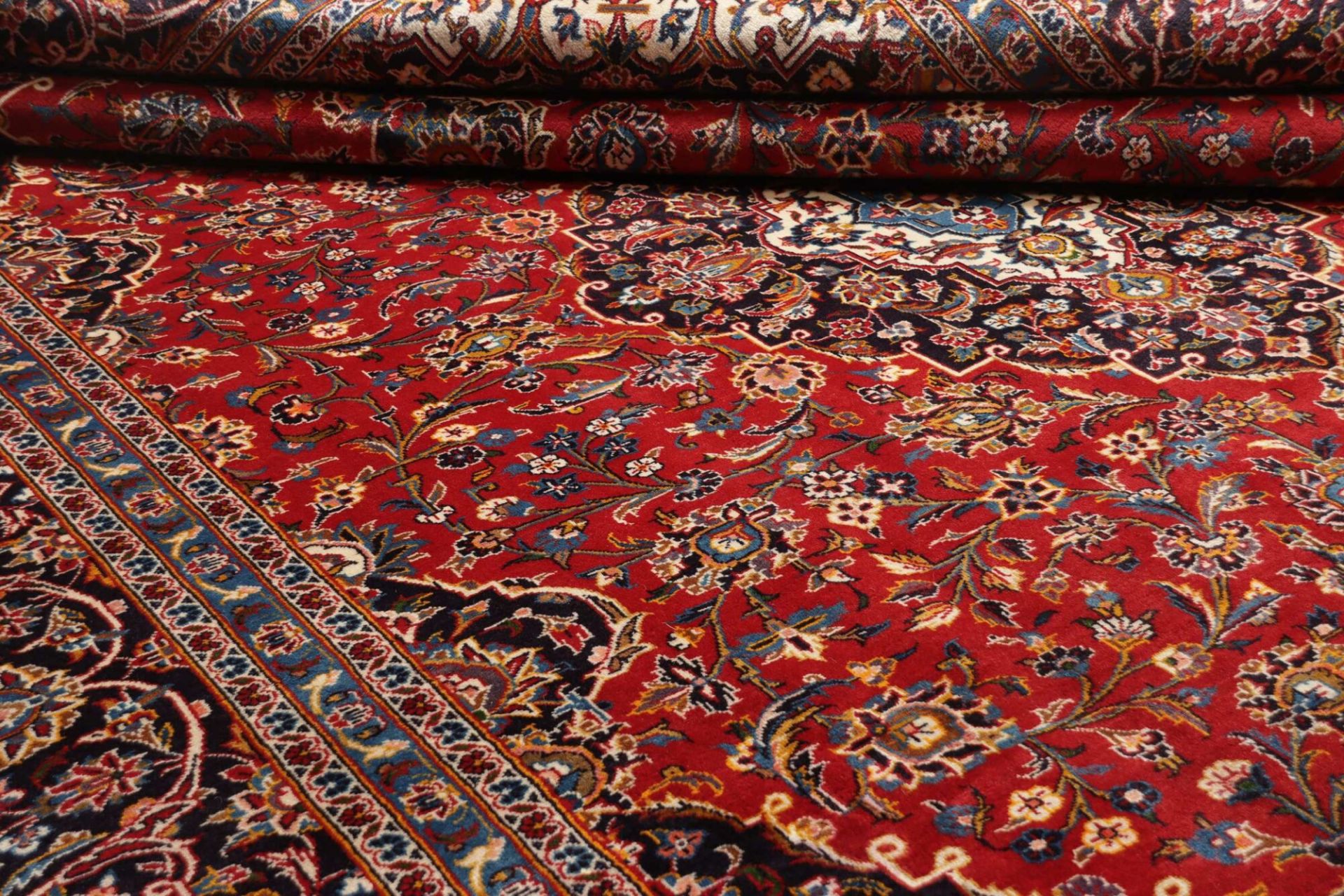 Handgeknüpfter Kashan Perserteppich 298 × 389 cm