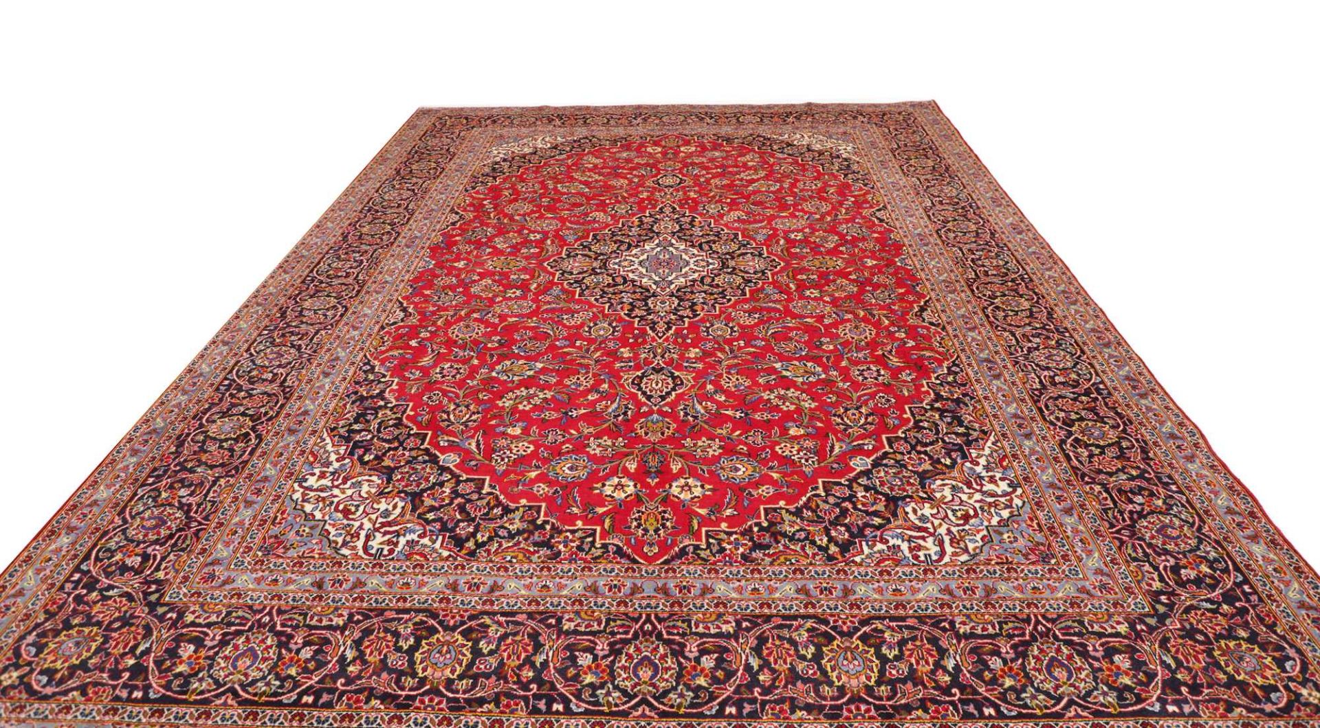 Handgeknüpfter Kashan Perserteppich 289 × 394 cm