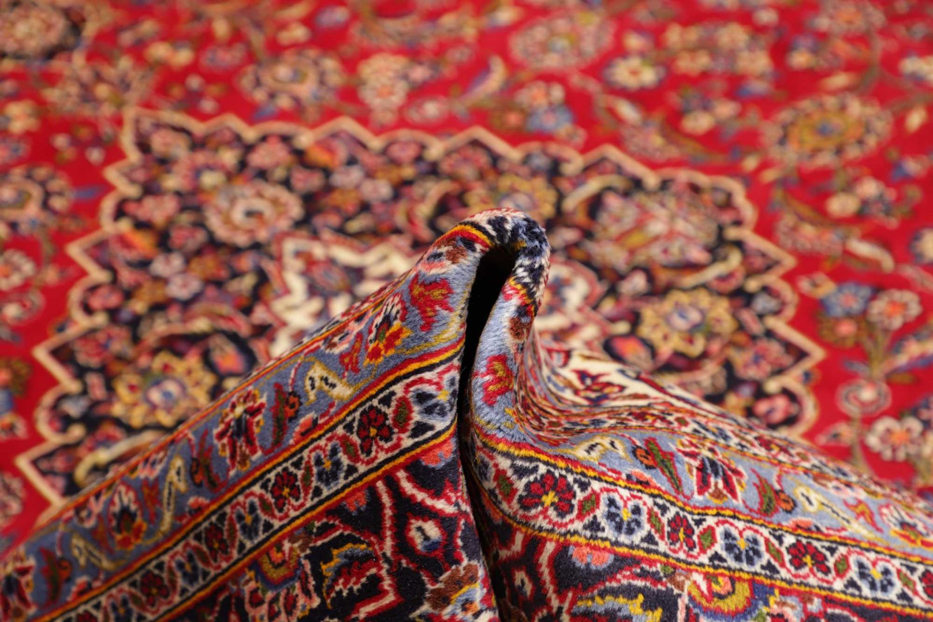 Handgeknüpfter Kashan Perserteppich 289 × 394 cm