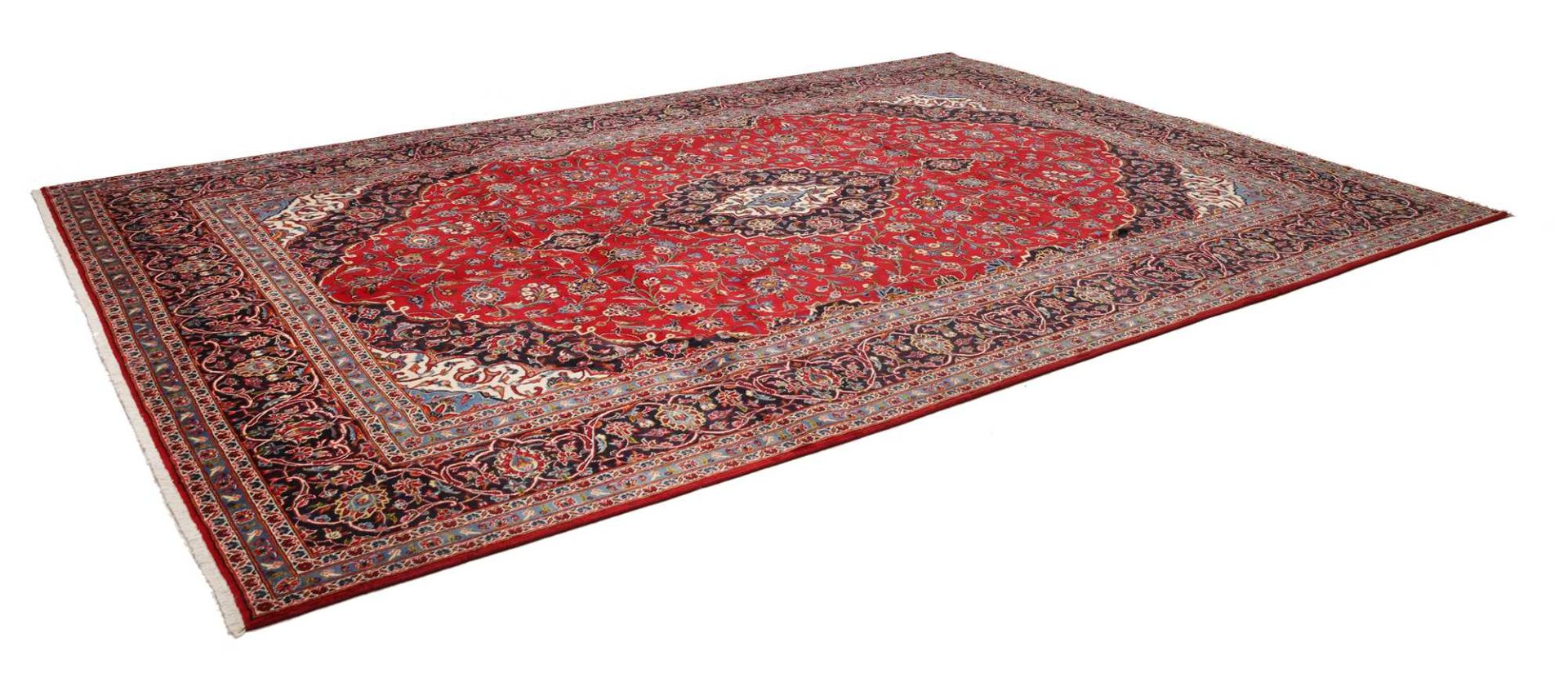 Kashan Perserteppich 284 × 412 cm aus Wolle, handgeknüpft