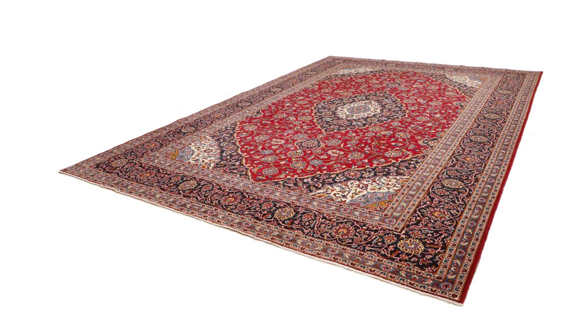 Handgeknüpfter Kashan Perserteppich 303 × 404 cm