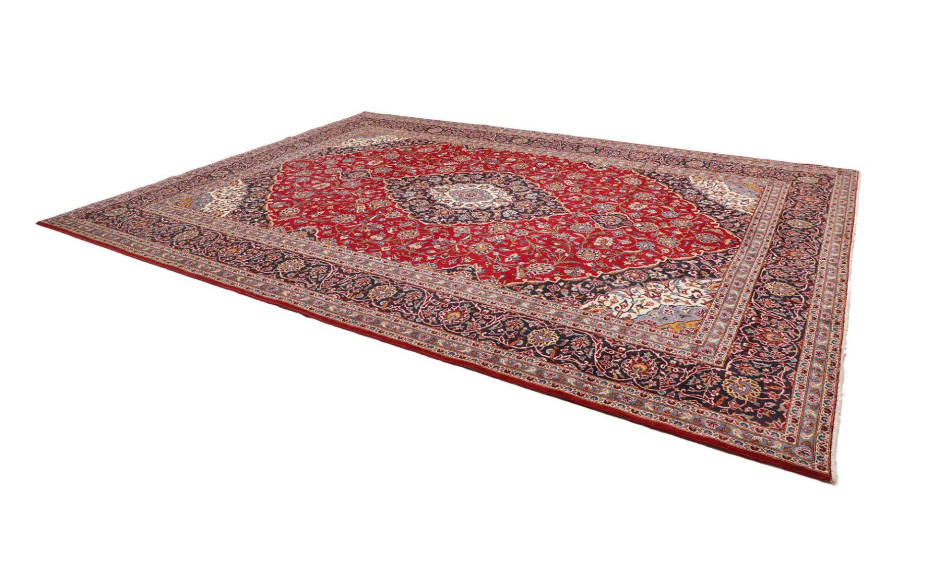 Handgeknüpfter Kashan Perserteppich 303 × 404 cm
