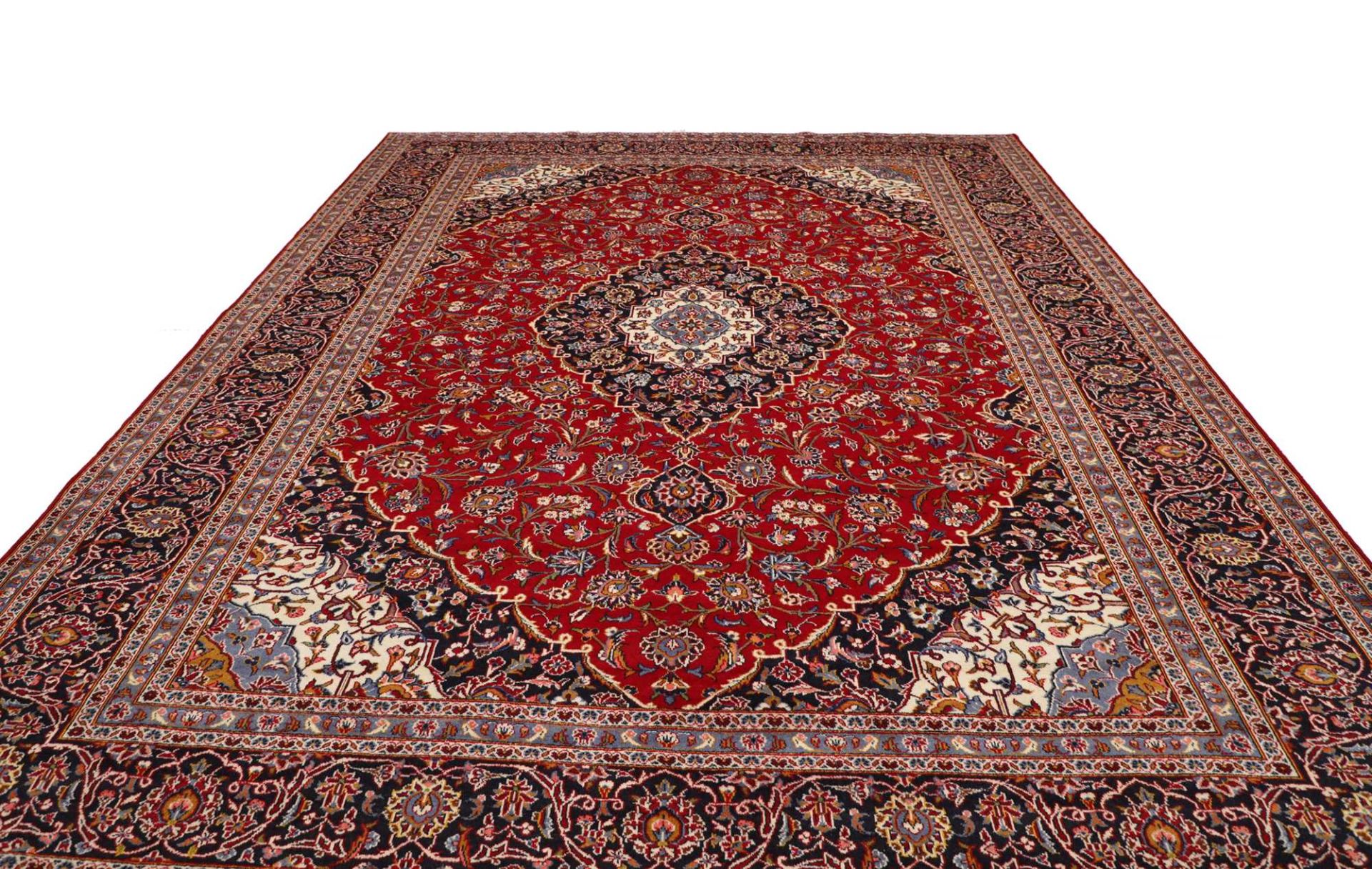 Handgeknüpfter Kashan Perserteppich 303 × 404 cm