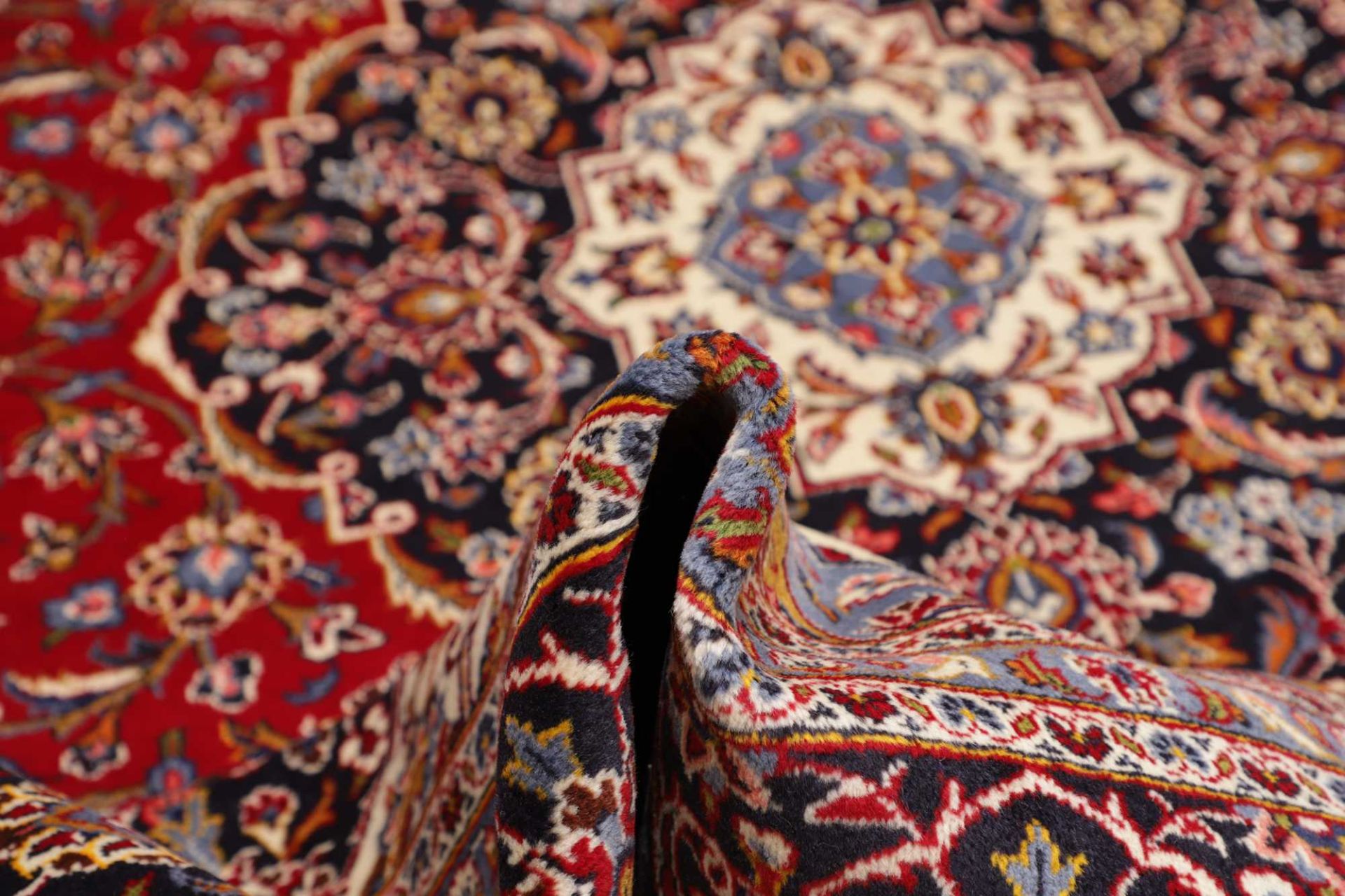 Handgeknüpfter Kashan Perserteppich 303 × 404 cm