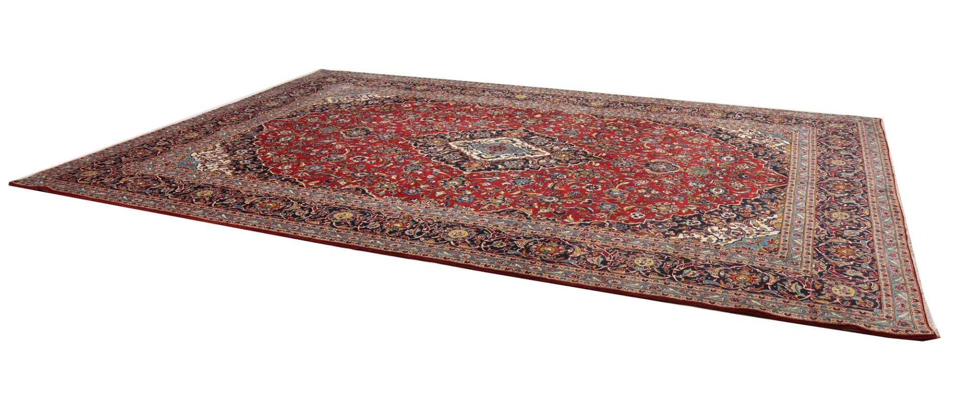 Kashan Perserteppich 301 × 422 cm aus Wolle, handgeknüpft