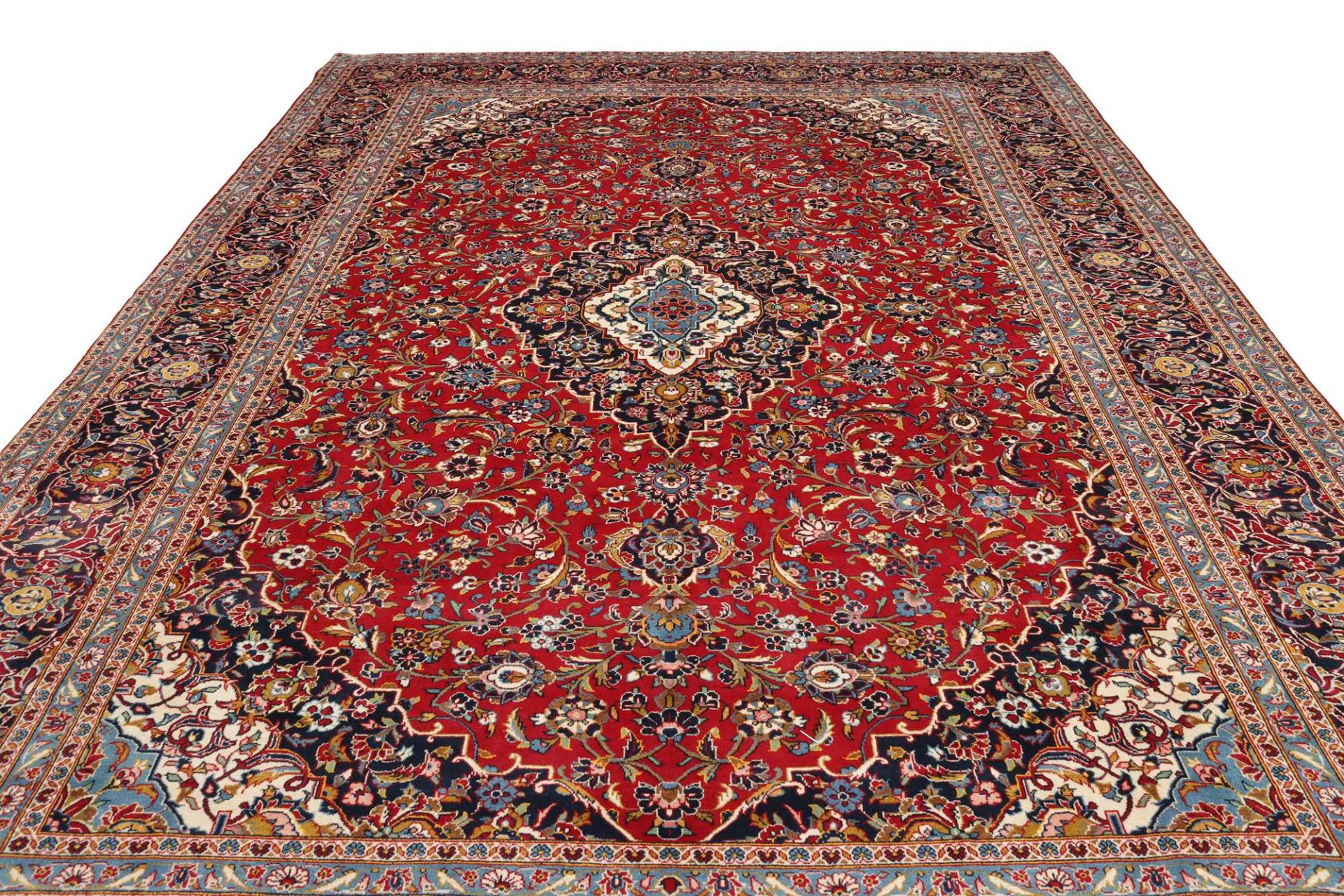 Kashan Perserteppich 301 × 422 cm aus Wolle, handgeknüpft