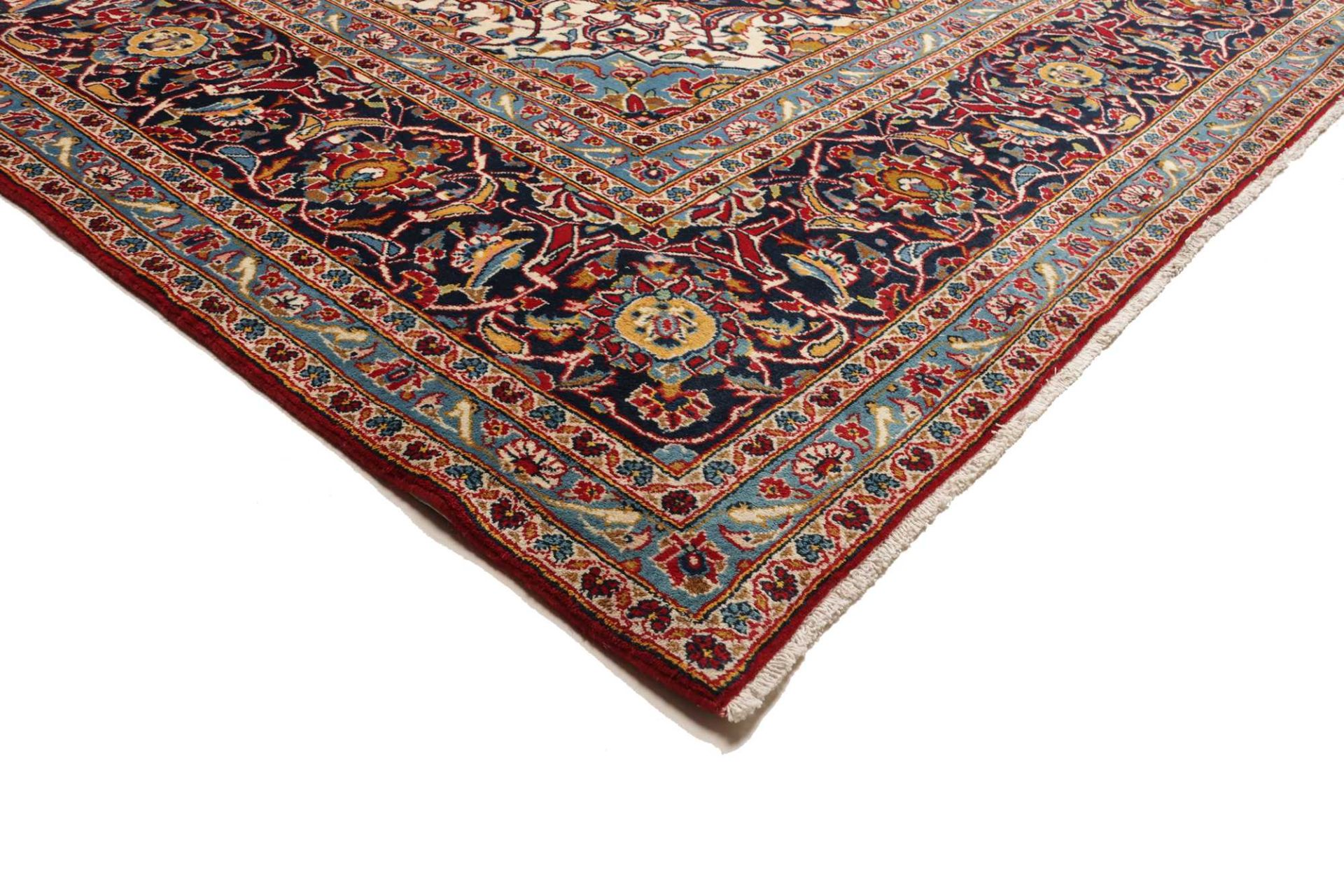 Kashan Perserteppich 301 × 422 cm aus Wolle, handgeknüpft