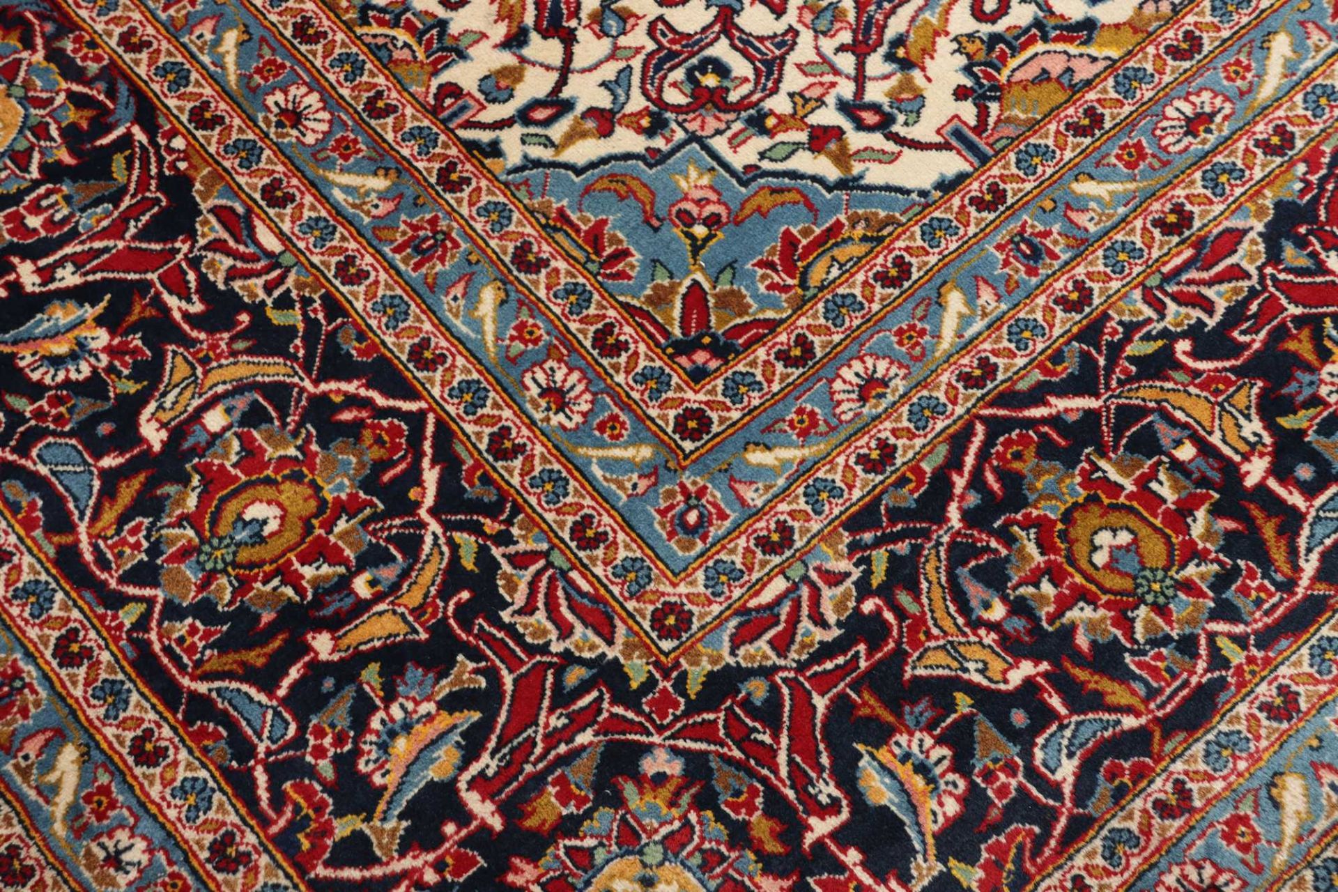 Kashan Perserteppich 301 × 422 cm aus Wolle, handgeknüpft
