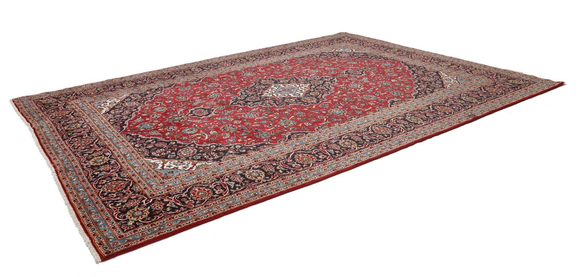Handgeknüpfter Kashan Perserteppich 294 × 401 cm