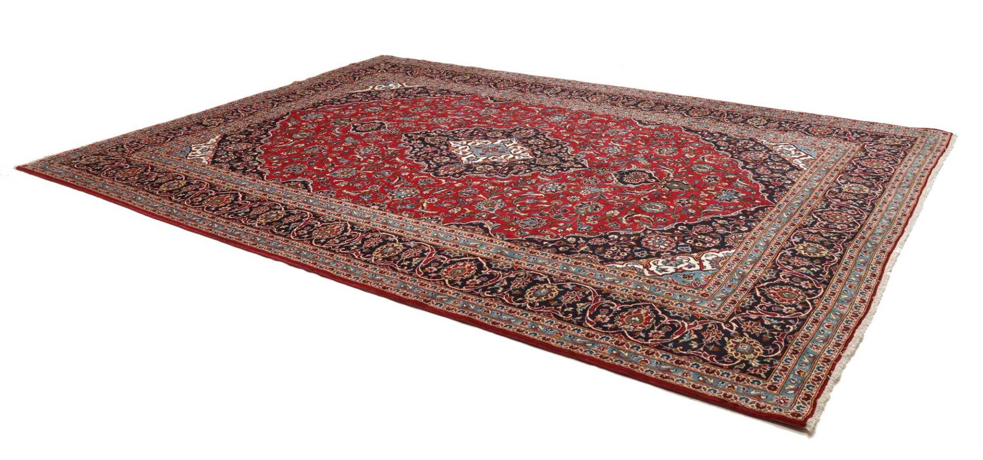 Handgeknüpfter Kashan Perserteppich 294 × 401 cm