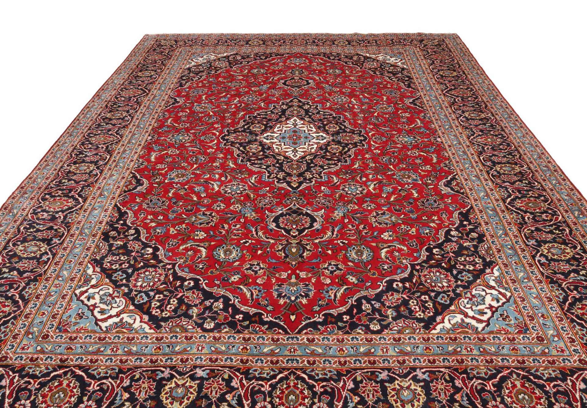 Handgeknüpfter Kashan Perserteppich 294 × 401 cm