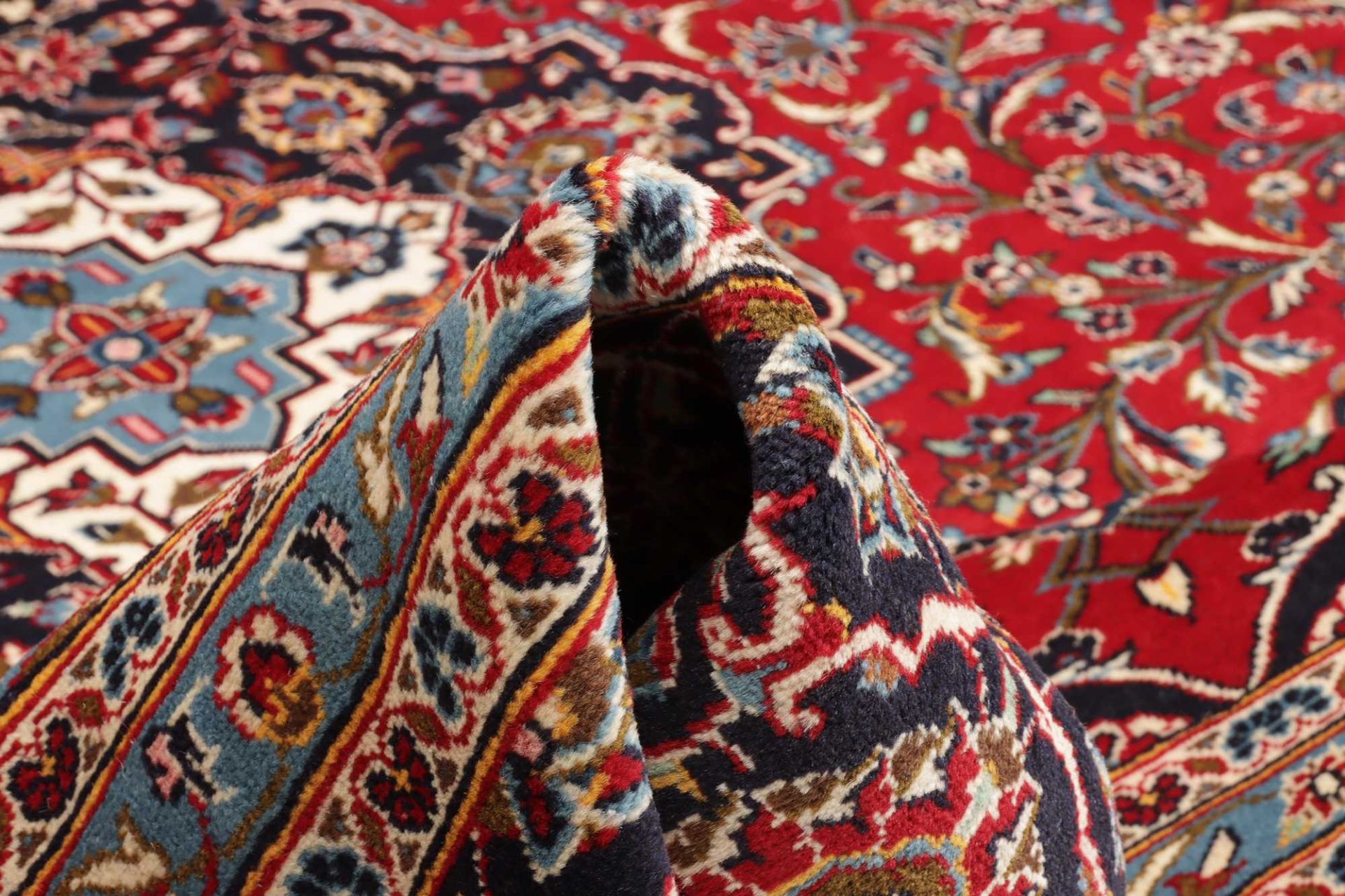 Handgeknüpfter Kashan Perserteppich 294 × 401 cm